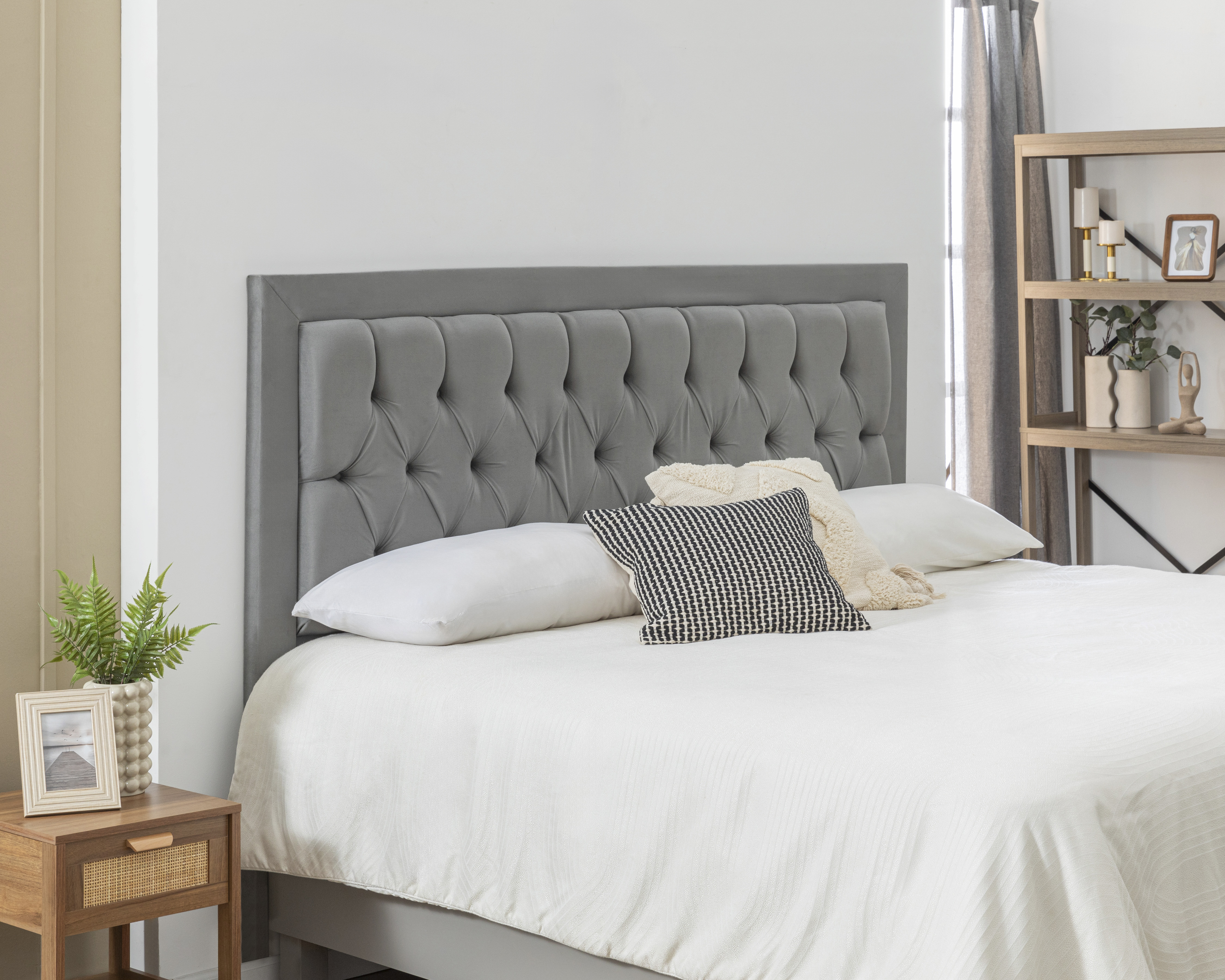 Cabecera Alina King Size Gris