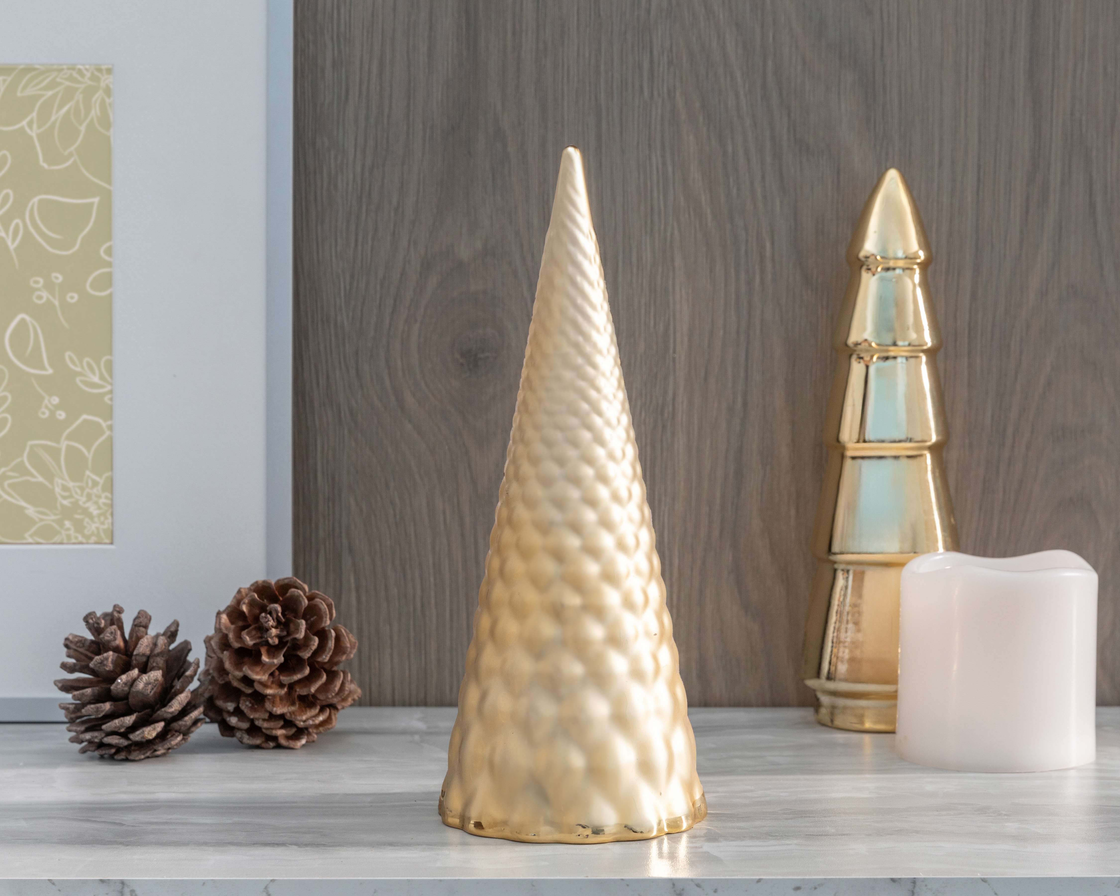 Foto 5 pulgar | Foto 4 | Figura Decorativa Pino Navideño Broteo B de Cerámica