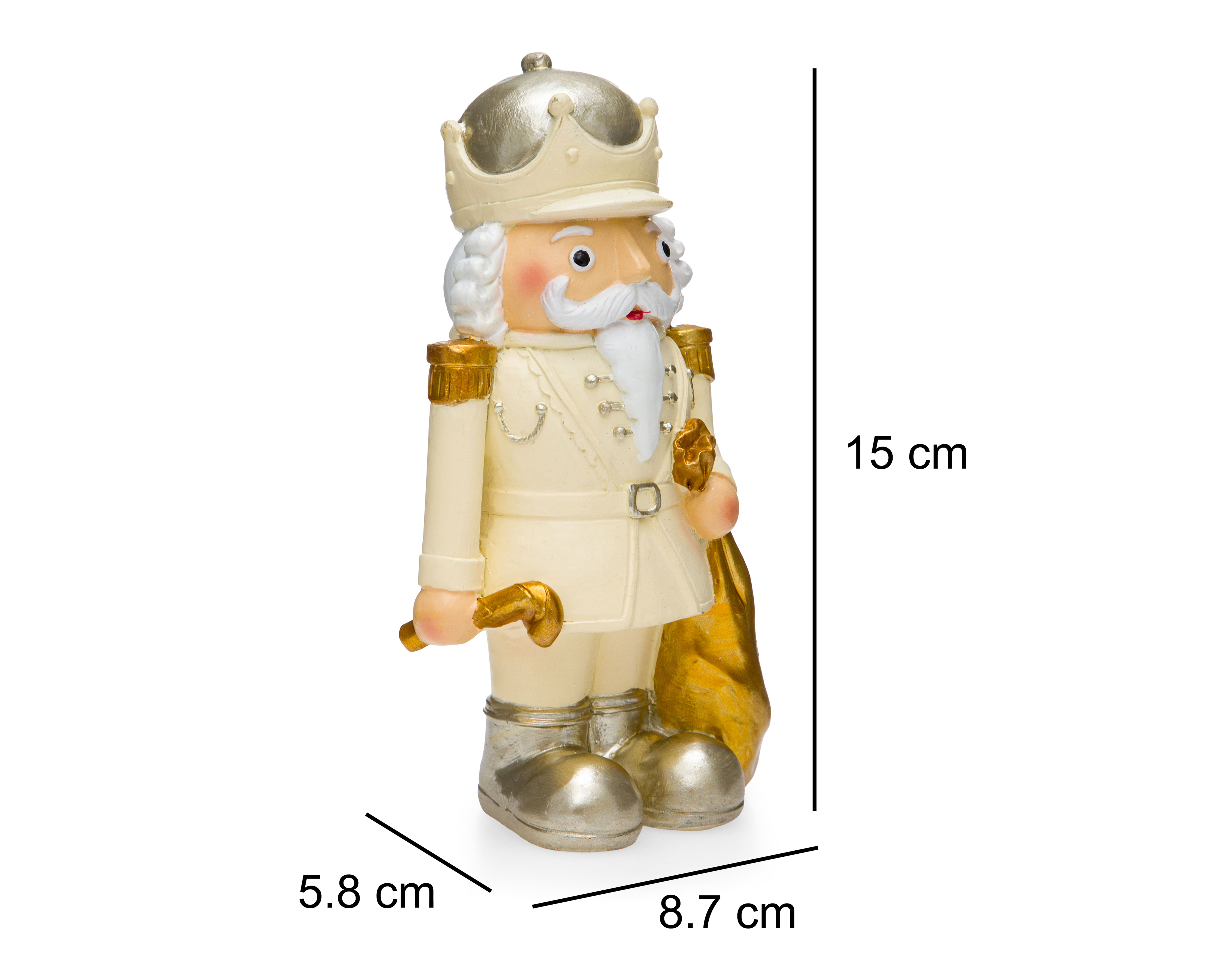 Foto 7 pulgar | Foto 6 | Figura Decorativa Cascanueces de Navidad Golden Nut de Resina