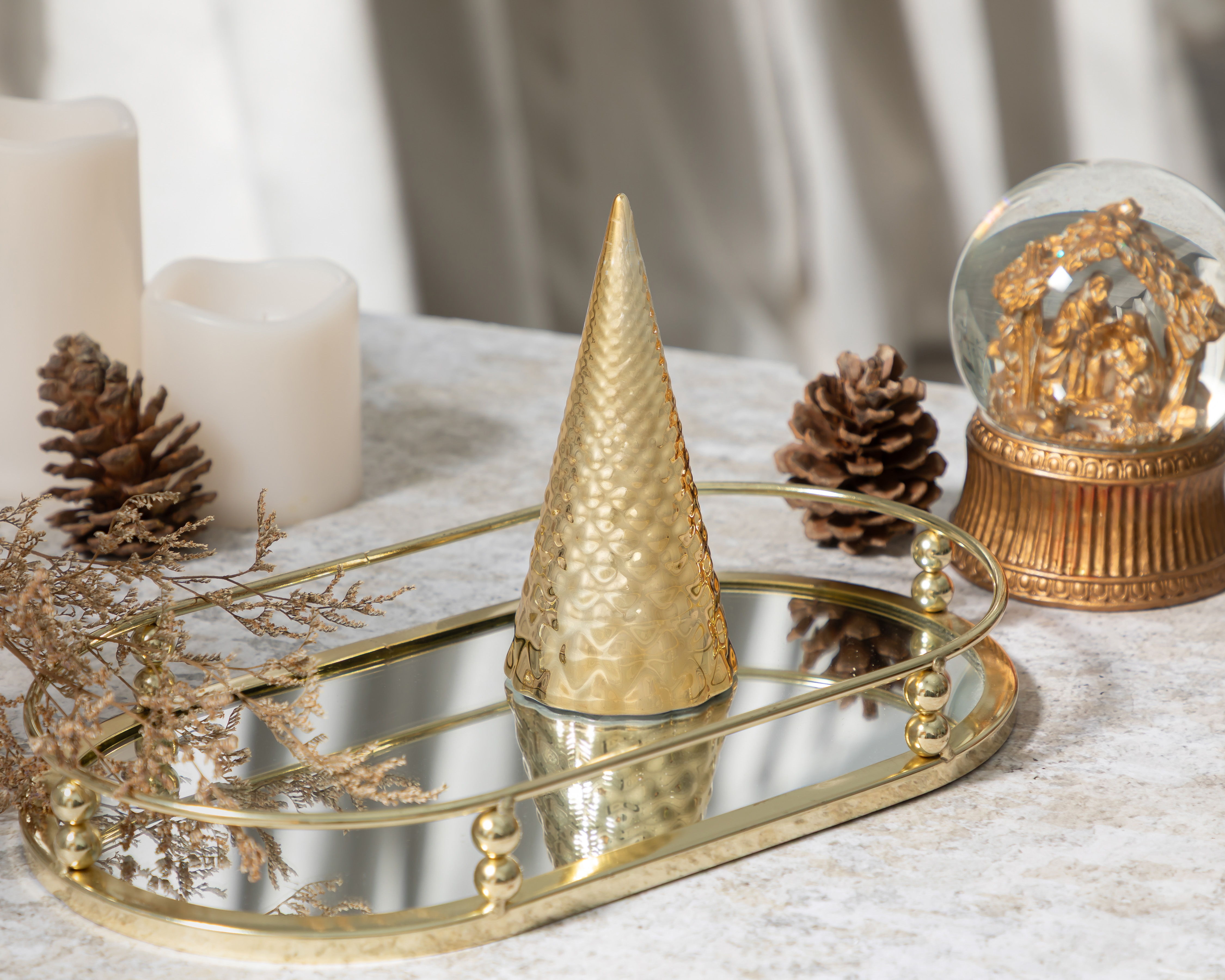 Foto 4 | Foto 4 | Figura Decorativa de Pino de Navidad Broteo de Cerámica