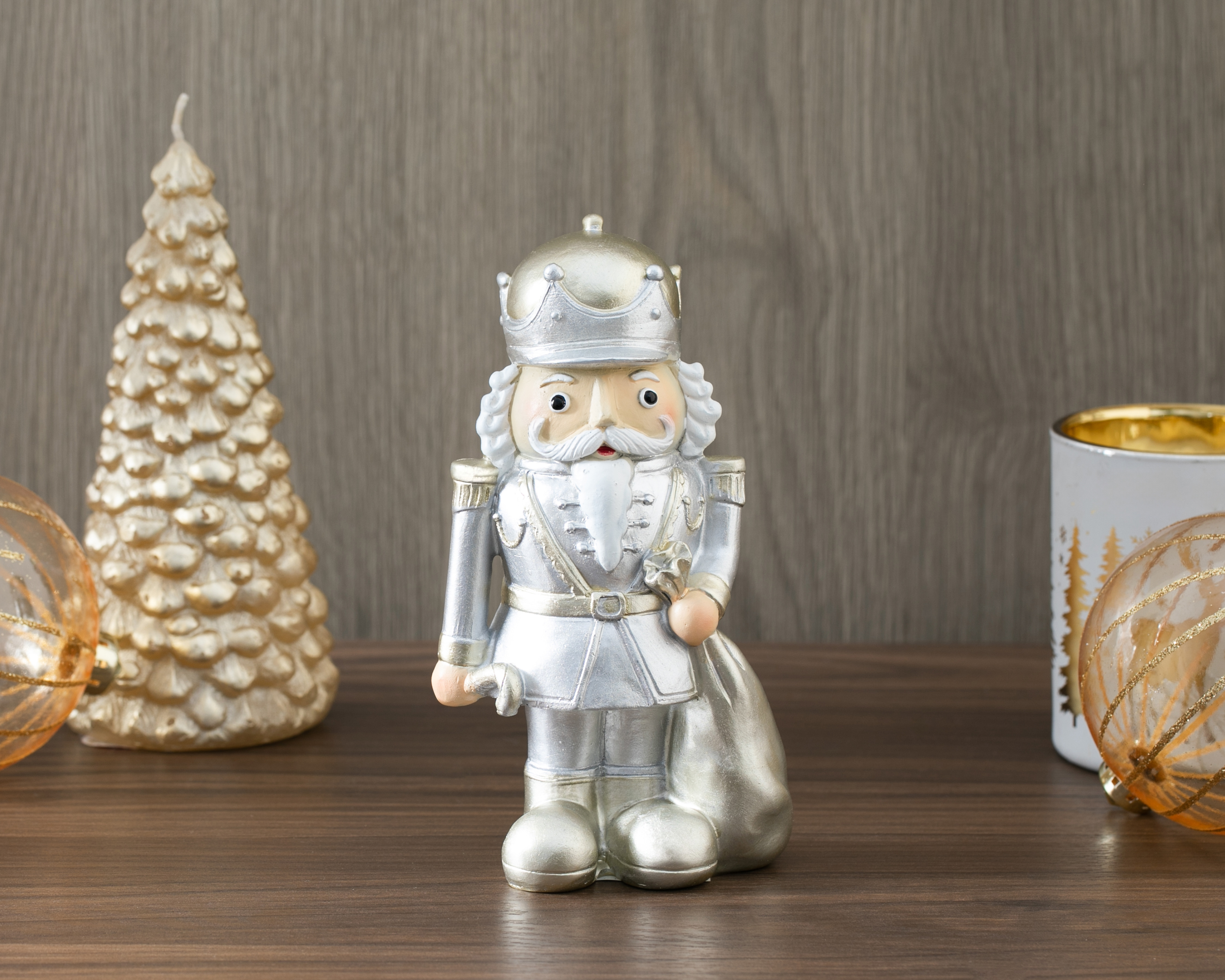 Foto 5 | Foto 5 | Figura Decorativa de Cascanueces de Navidad Silver Nut de Resina