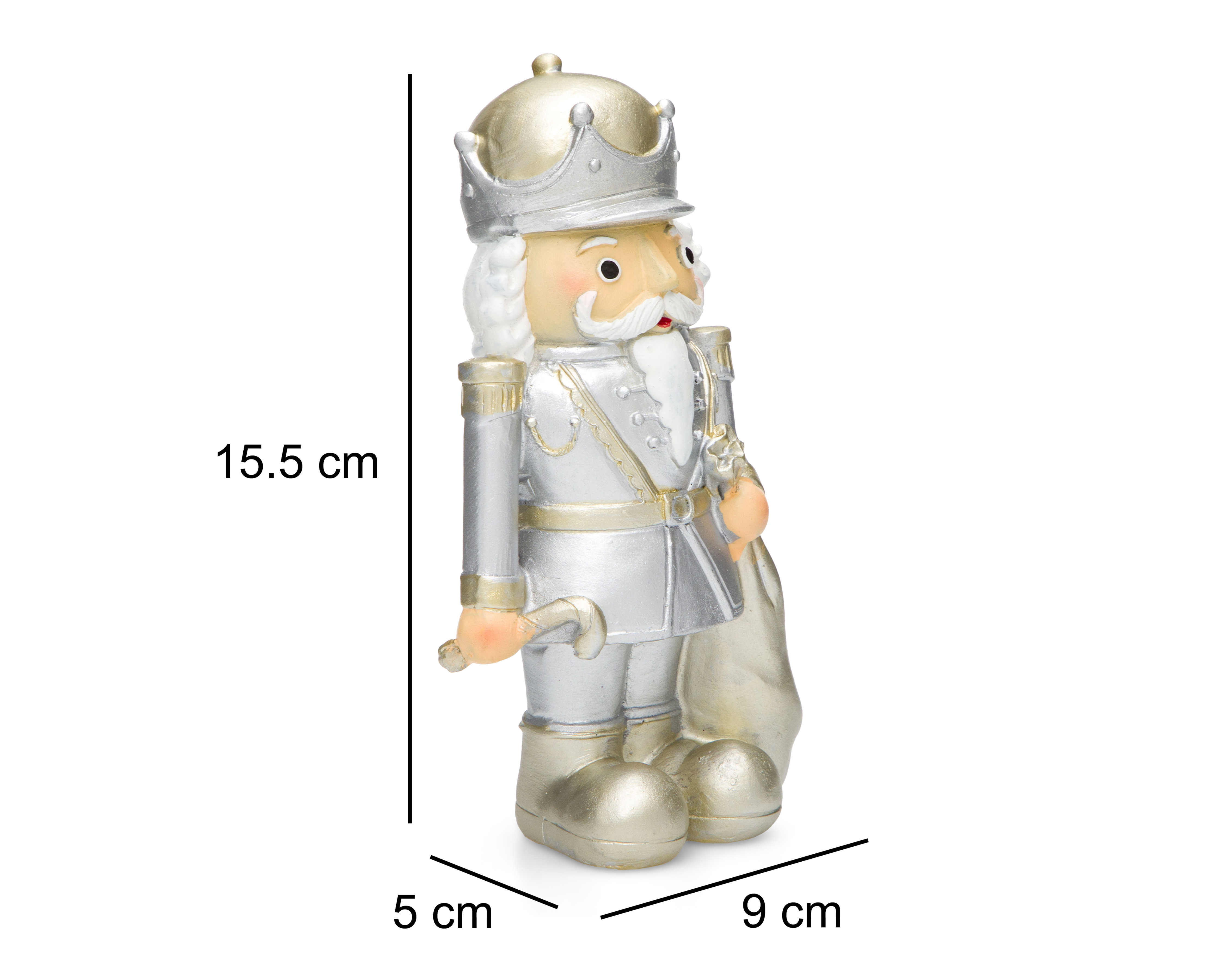 Foto 6 | Foto 6 | Figura Decorativa de Cascanueces de Navidad Silver Nut de Resina