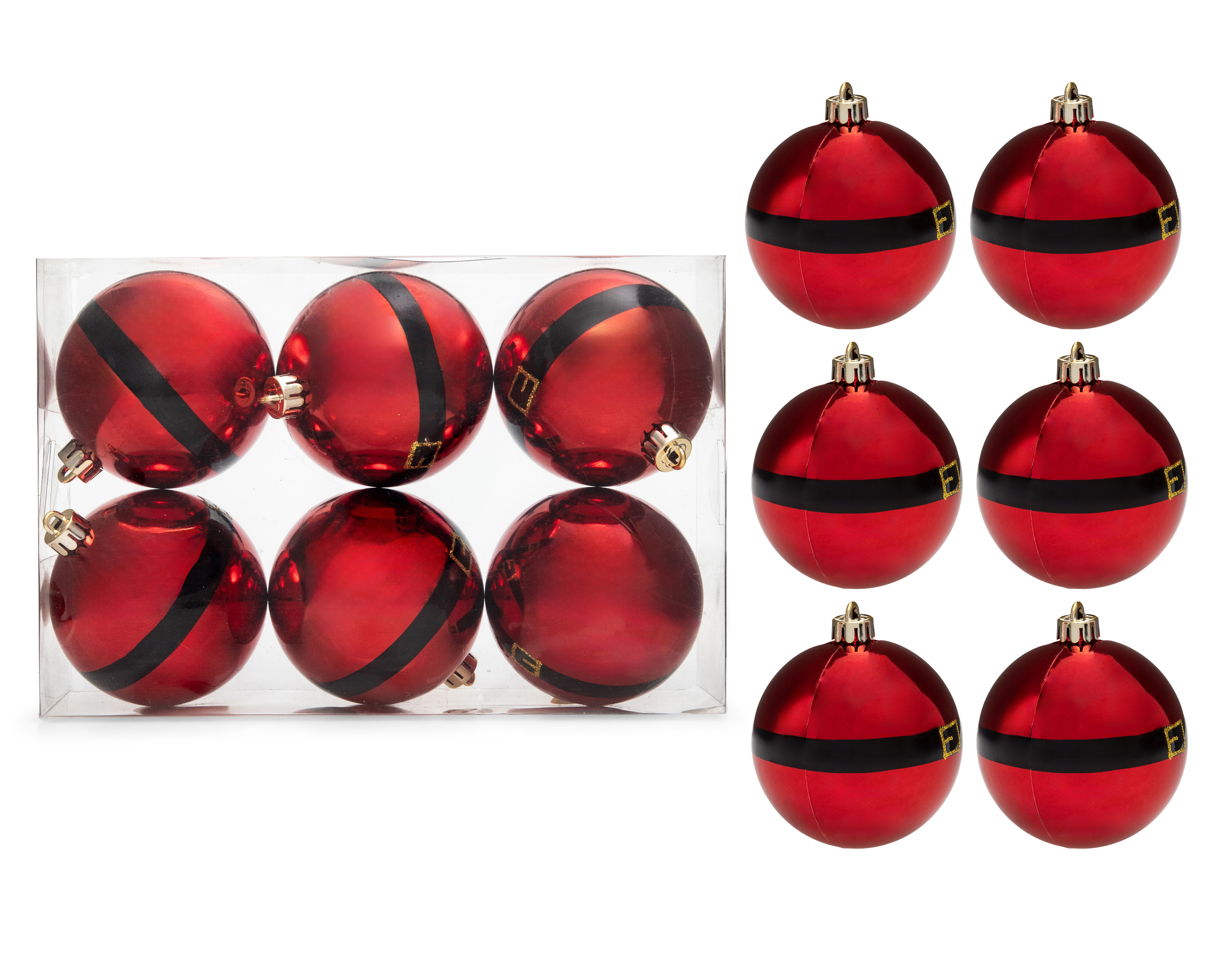 Esferas Six Santa 6 Piezas