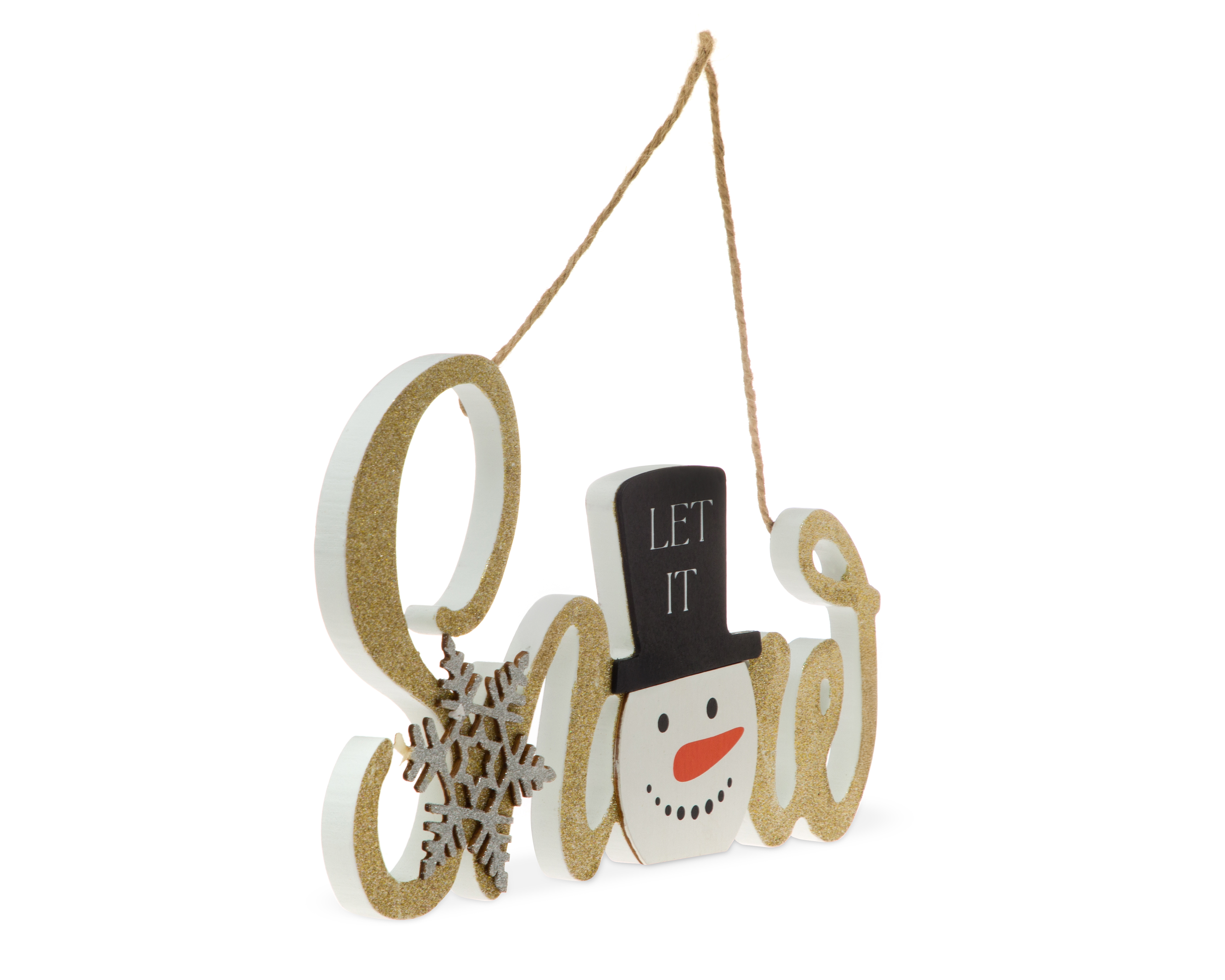 Letrero Decorativo de Navidad Snow Friend de Madera