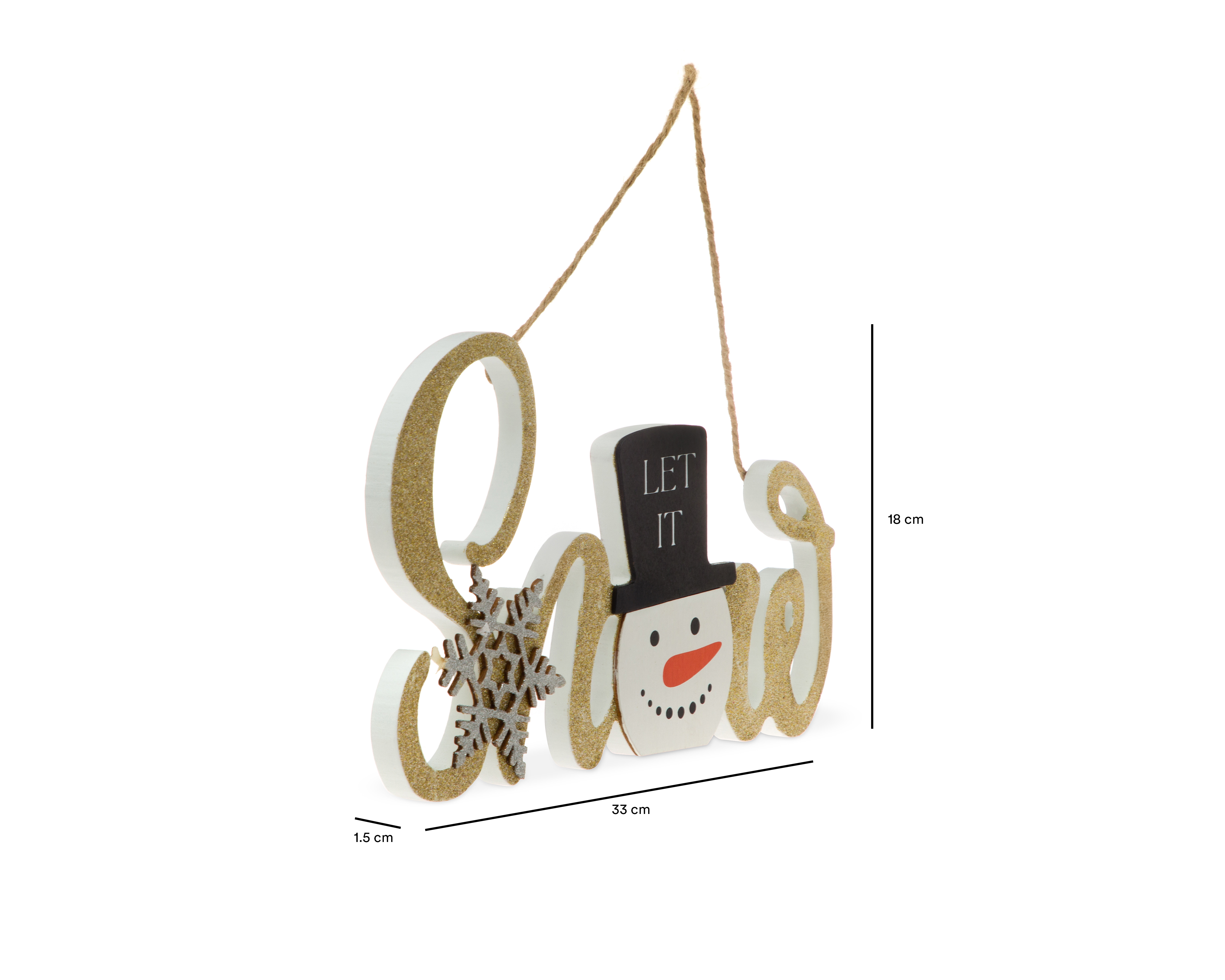 Foto 6 | Foto 6 | Letrero Decorativo de Navidad Snow Friend de Madera