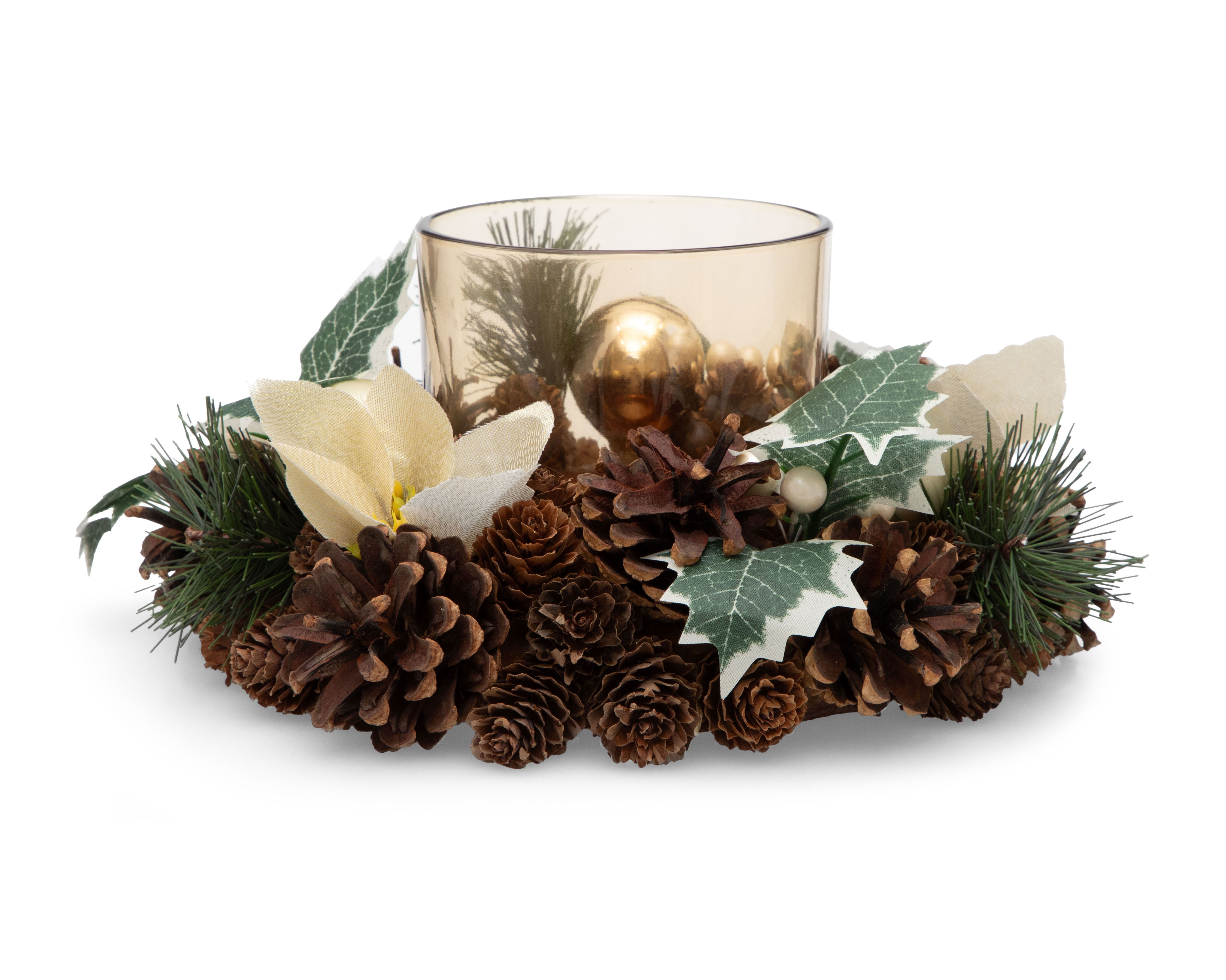 Portavela Navideño Pastora de Vidrio