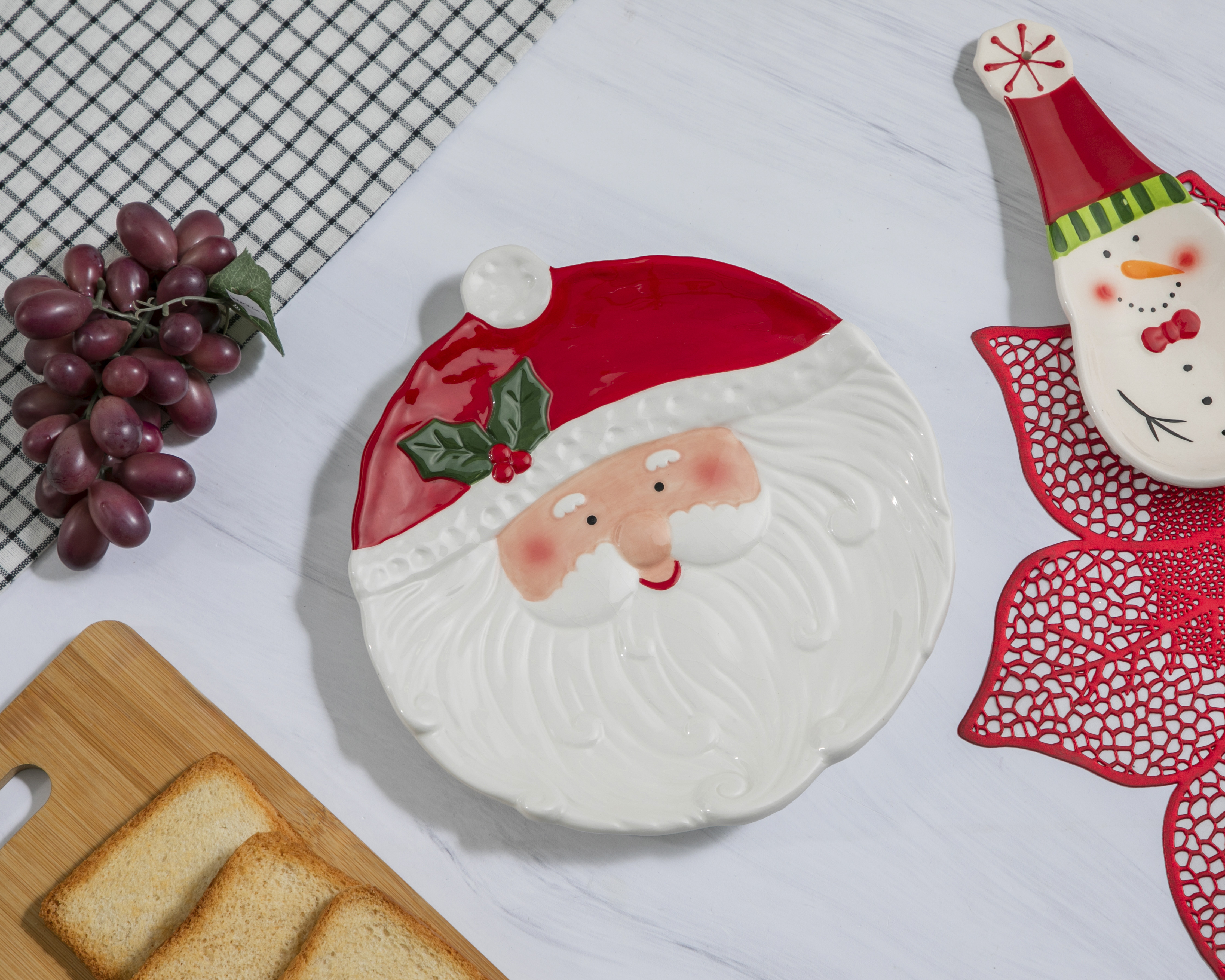 Foto 4 | Foto 5 | Charola Decorativa de Navidad Santa Plate L de Cerámica