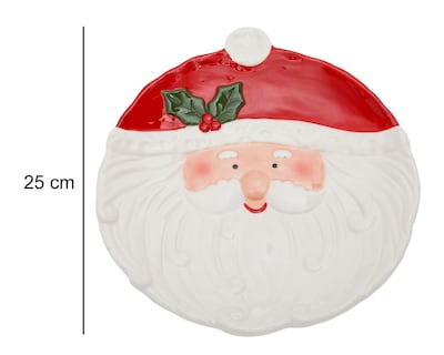 Foto 5 | Foto 6 | Charola Decorativa de Navidad Santa Plate L de Cerámica