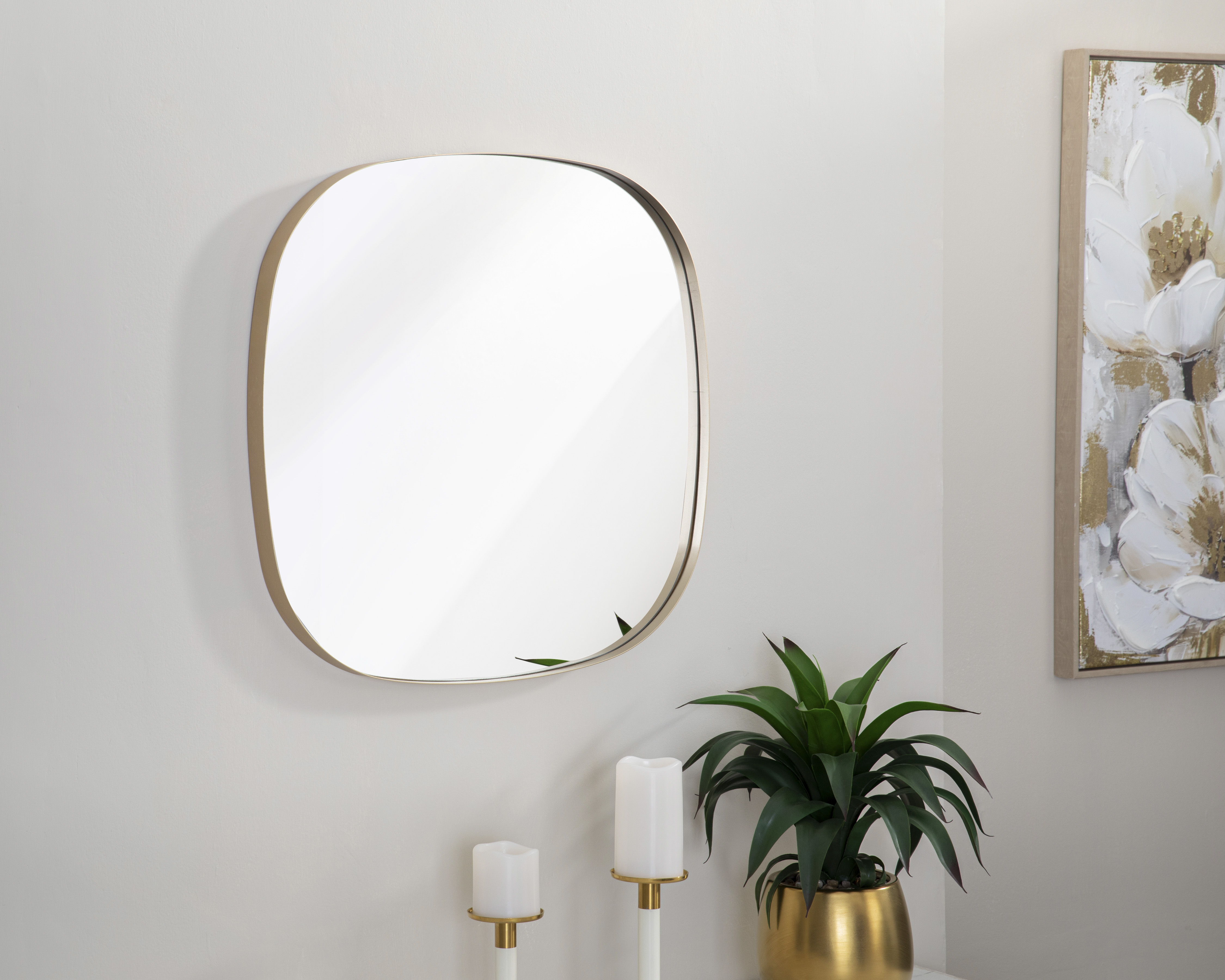 Espejo Semicuadrado Deshna 60 x 60 cm