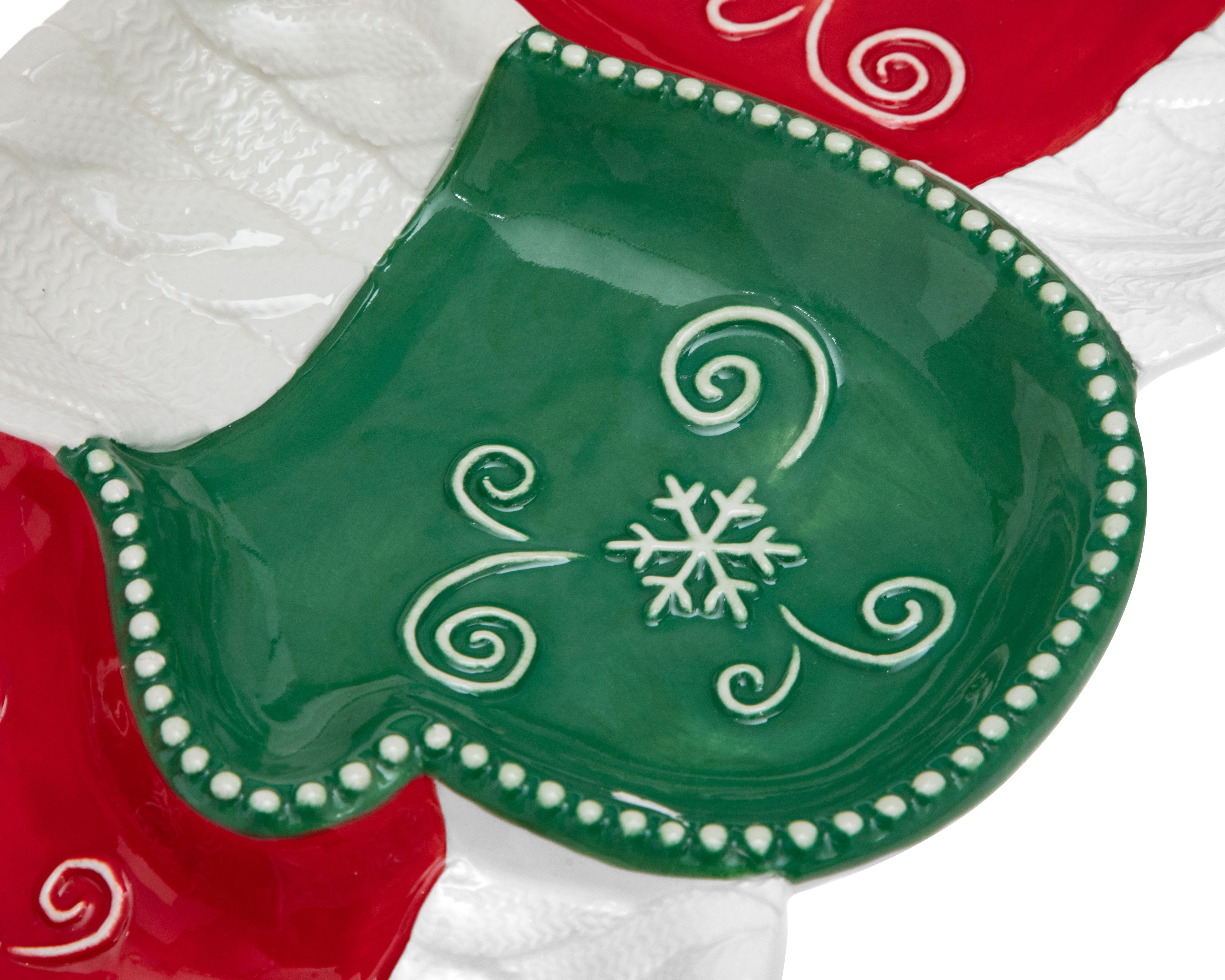 Foto 4 pulgar | Foto 3 | Charola Decorativa de Navidad Mittens de Cerámica