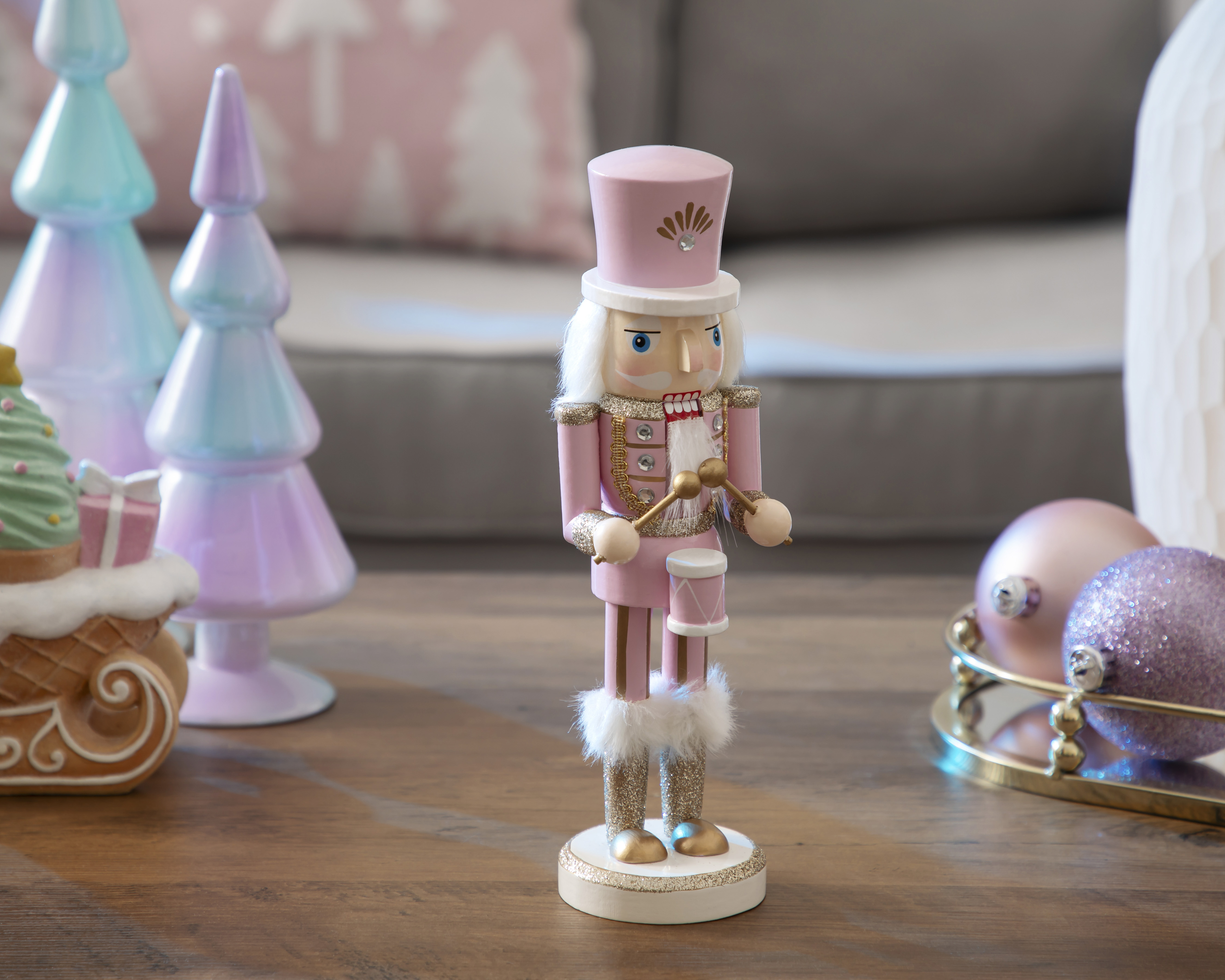 Foto 6 pulgar | Foto 5 | Figura Decorativa Cascanueces de Navidad Pink Nutcracker A de Madera