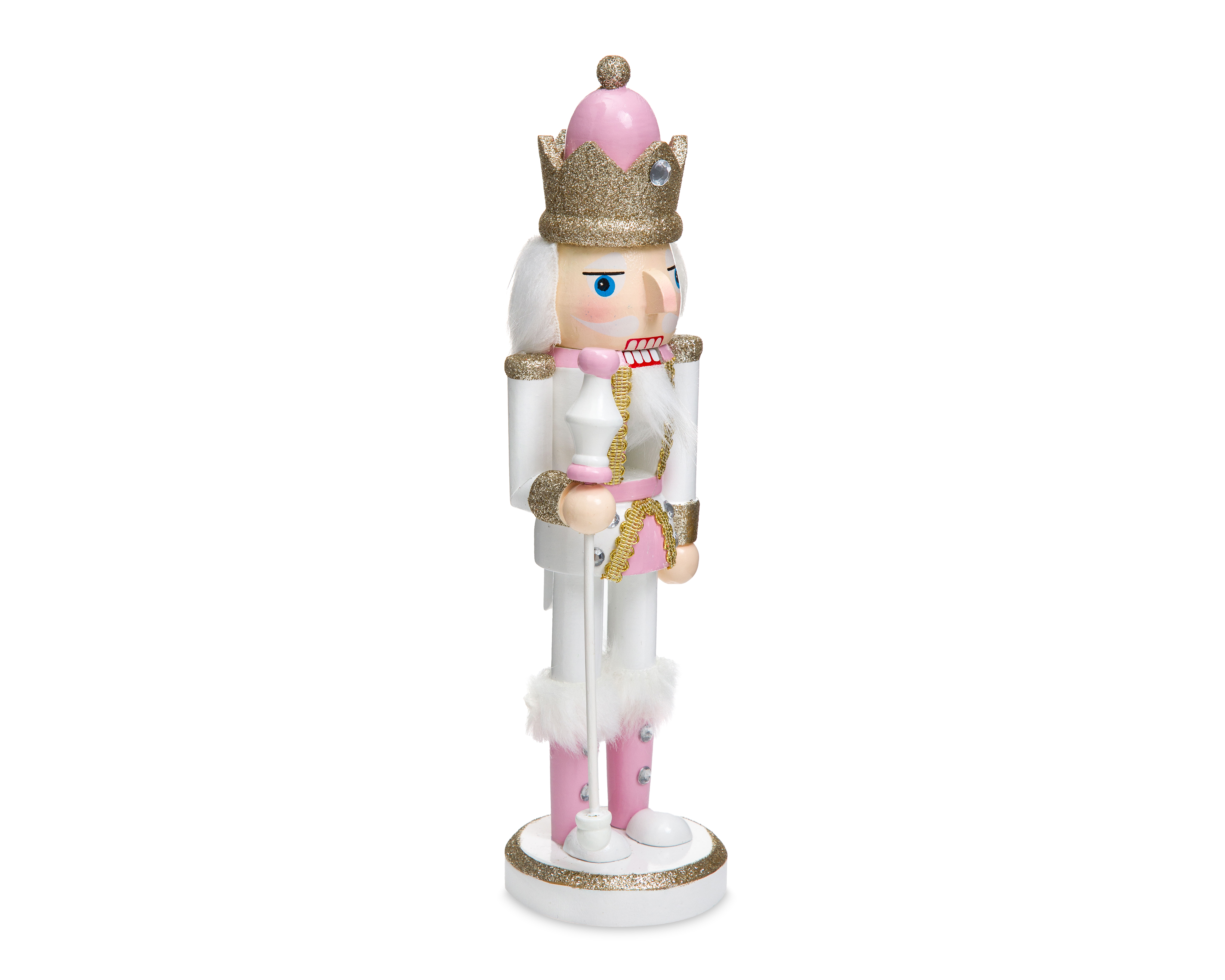 Figura Decorativa Cascanueces de Navidad Pink Nutcracker B de Madera