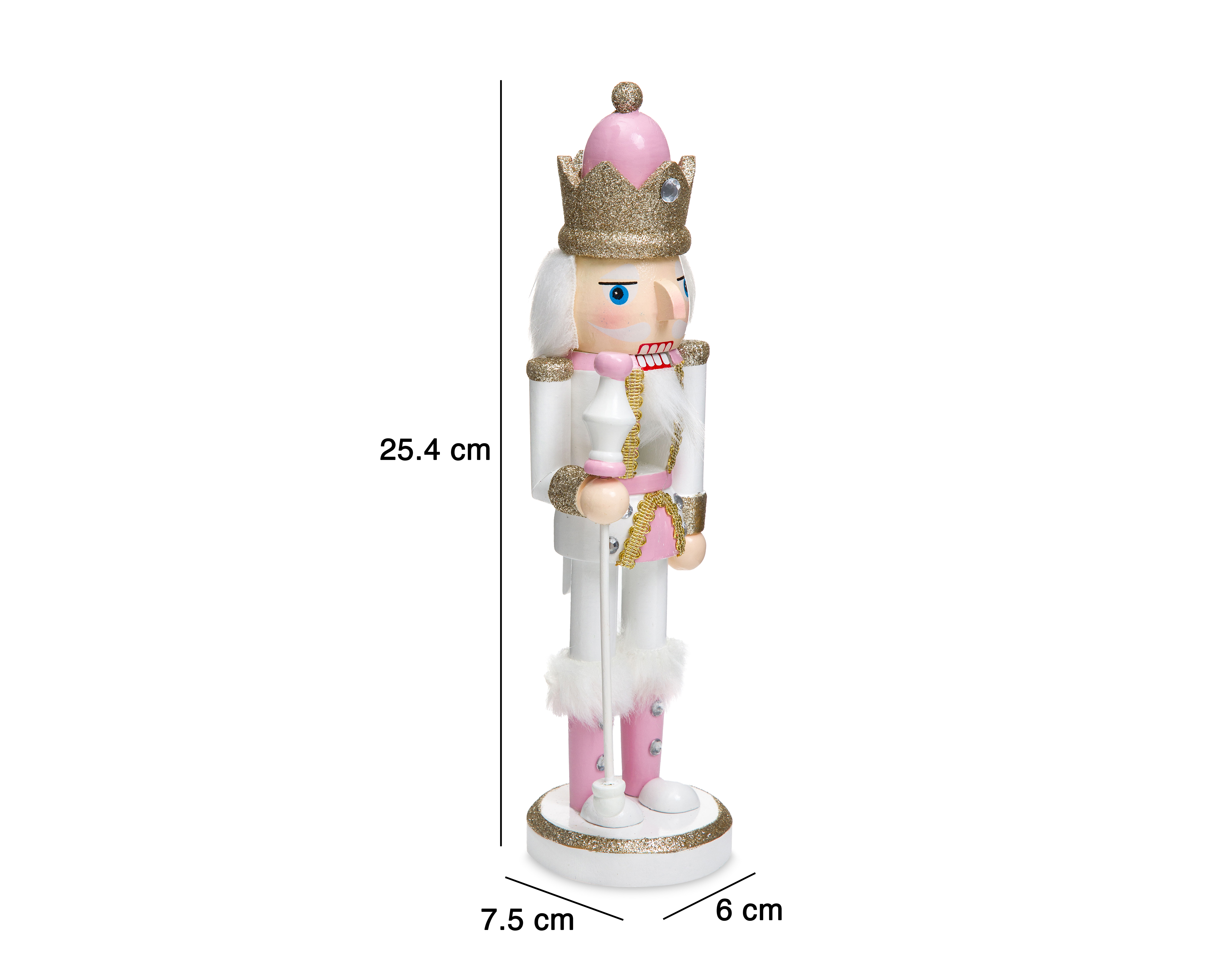 Foto 6 | Foto 6 | Figura Decorativa Cascanueces de Navidad Pink Nutcracker B de Madera