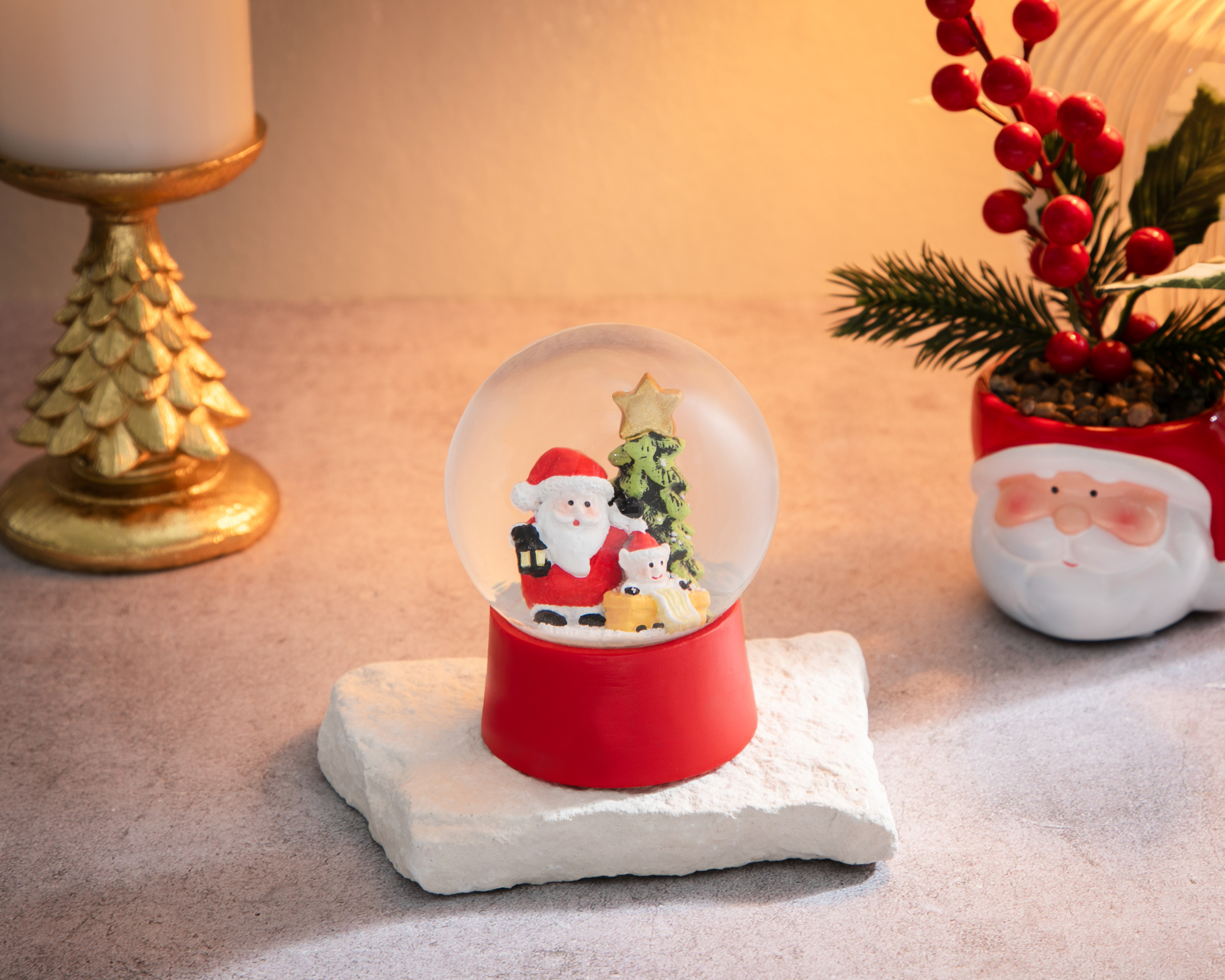 Foto 5 | Foto 5 | Esfera de Nieve de Navidad Globo Santa de Resina