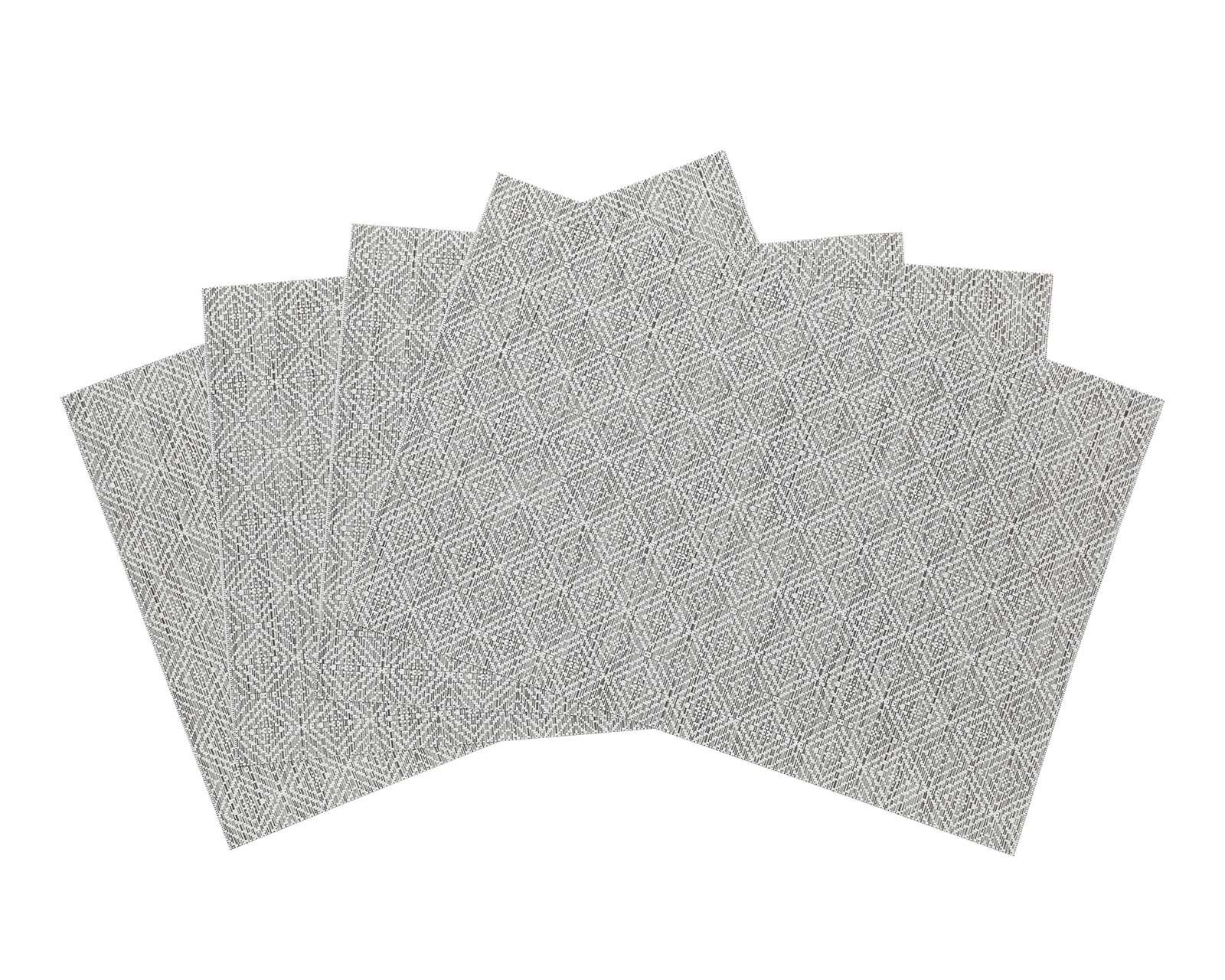 Foto 3 | Foto 3 | Mantel Individual Starhaus Rectangular Gris 4 Piezas