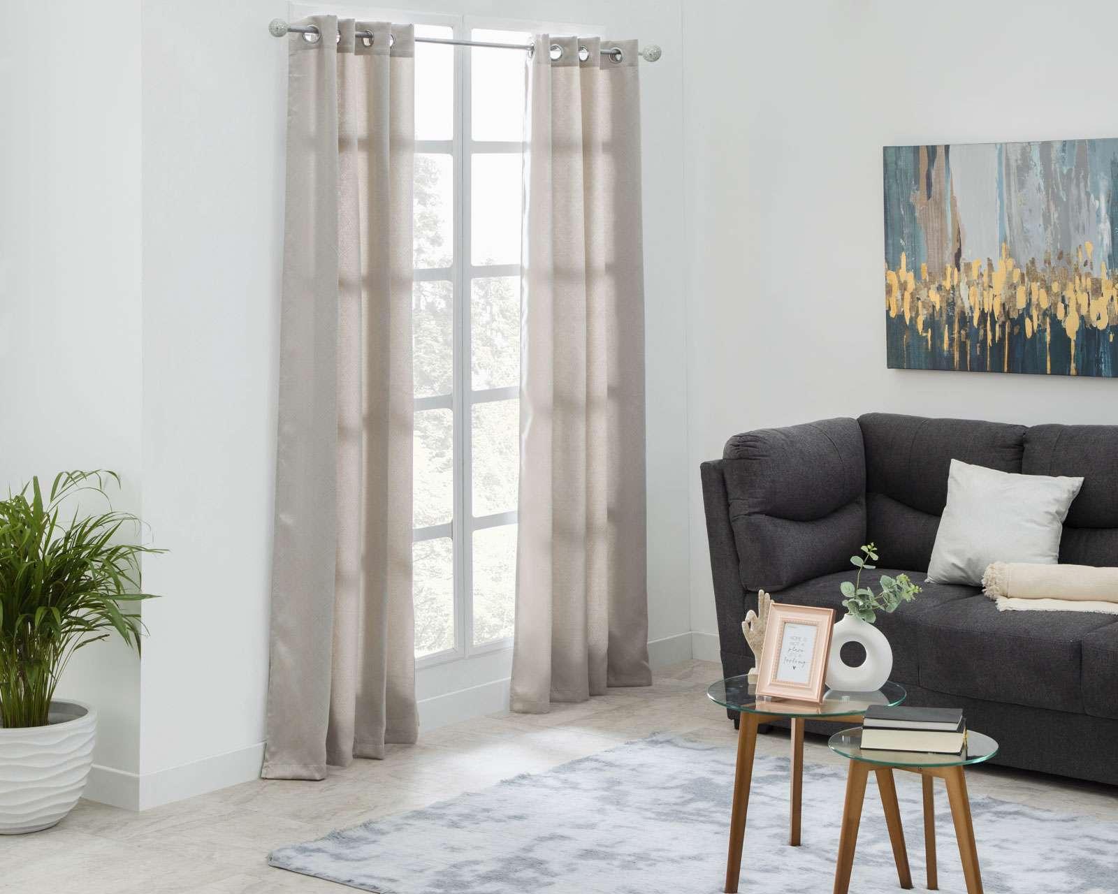 Cortina Amir 132 x 225 cm Gris