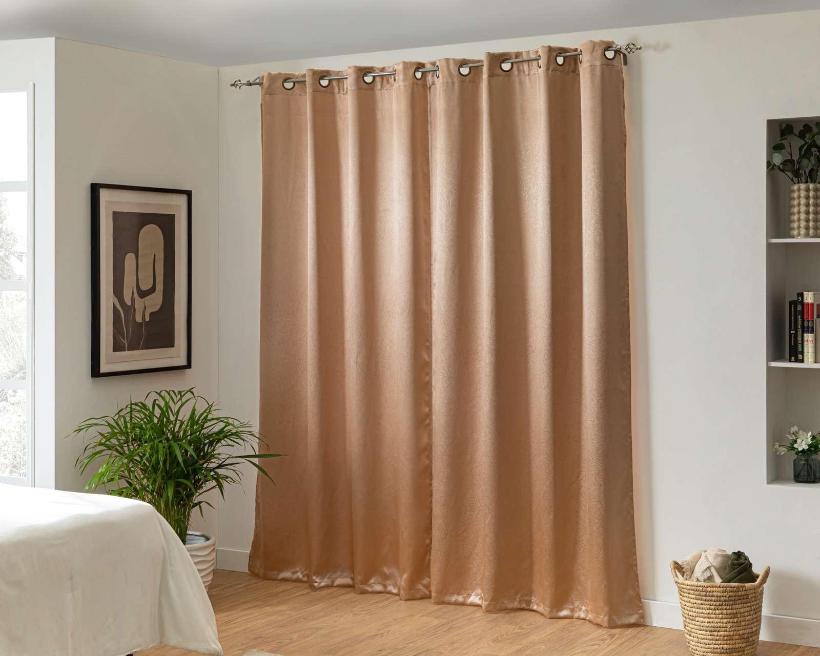 Cortina Carmen Blackout 132 x 225 cm Crema