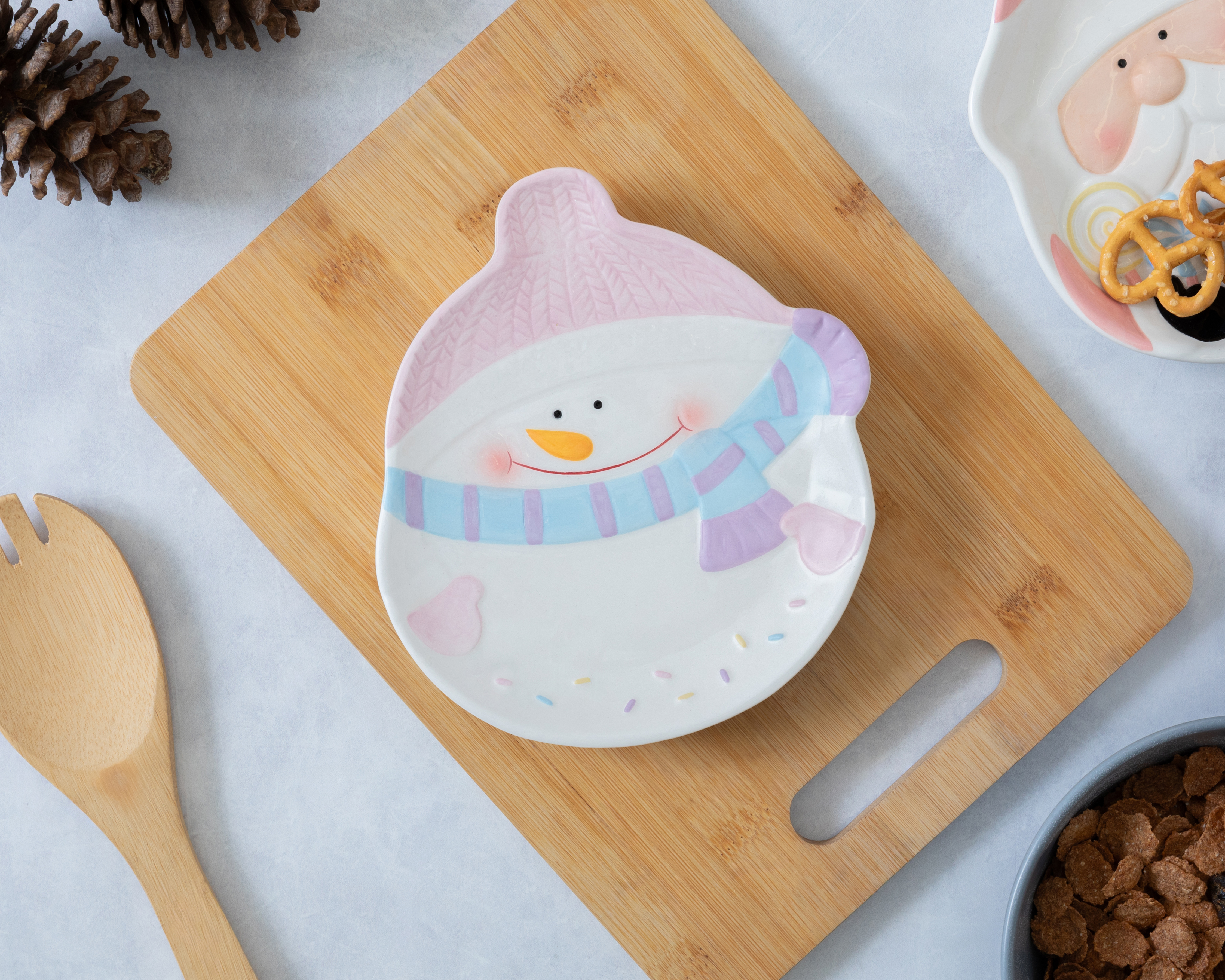 Foto 4 | Foto 4 | Charola Decorativa de Navidad Snowcus de Cerámica