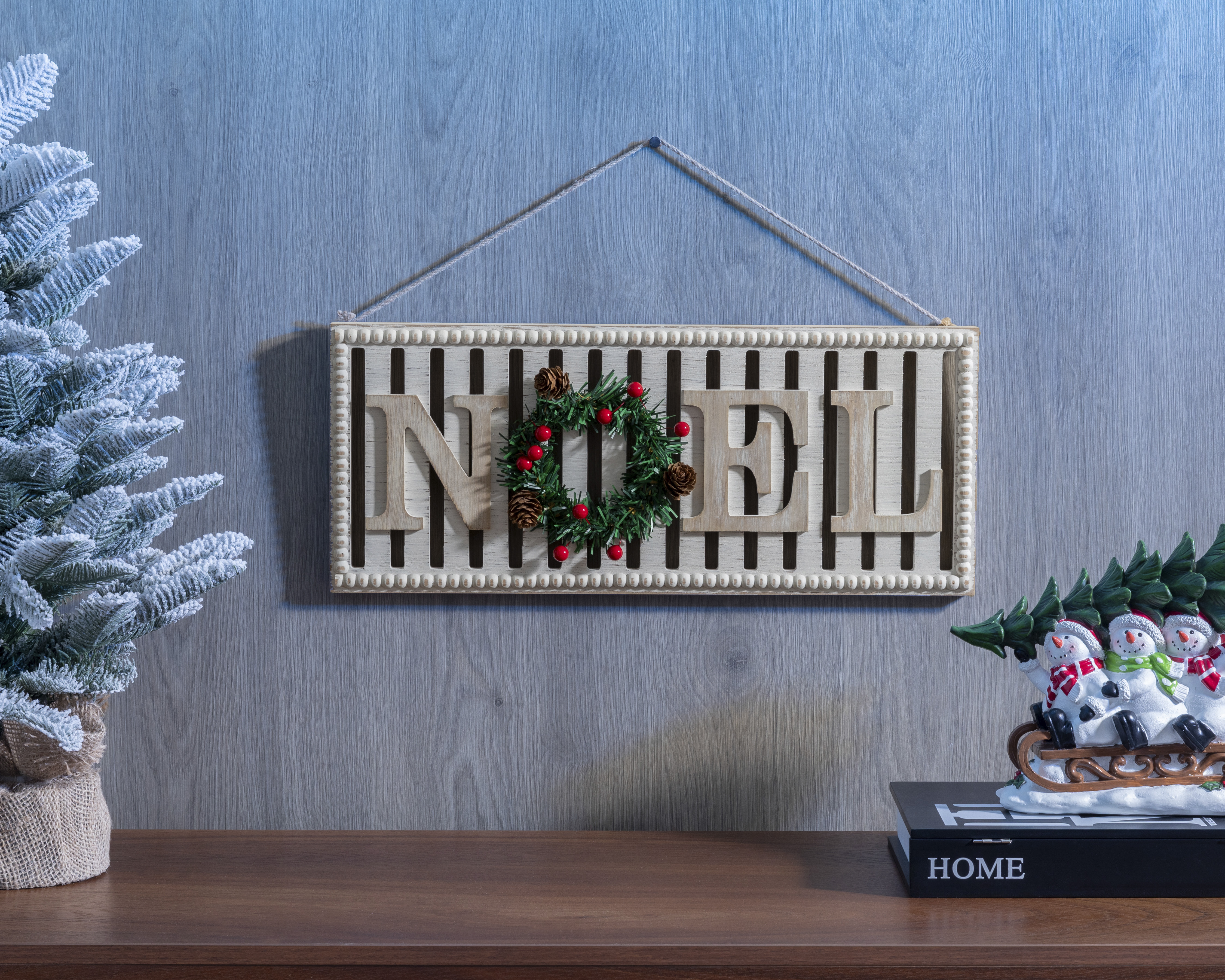 Foto 4 | Foto 4 | Letrero Decorativo de Navidad Papá Noel de Madera