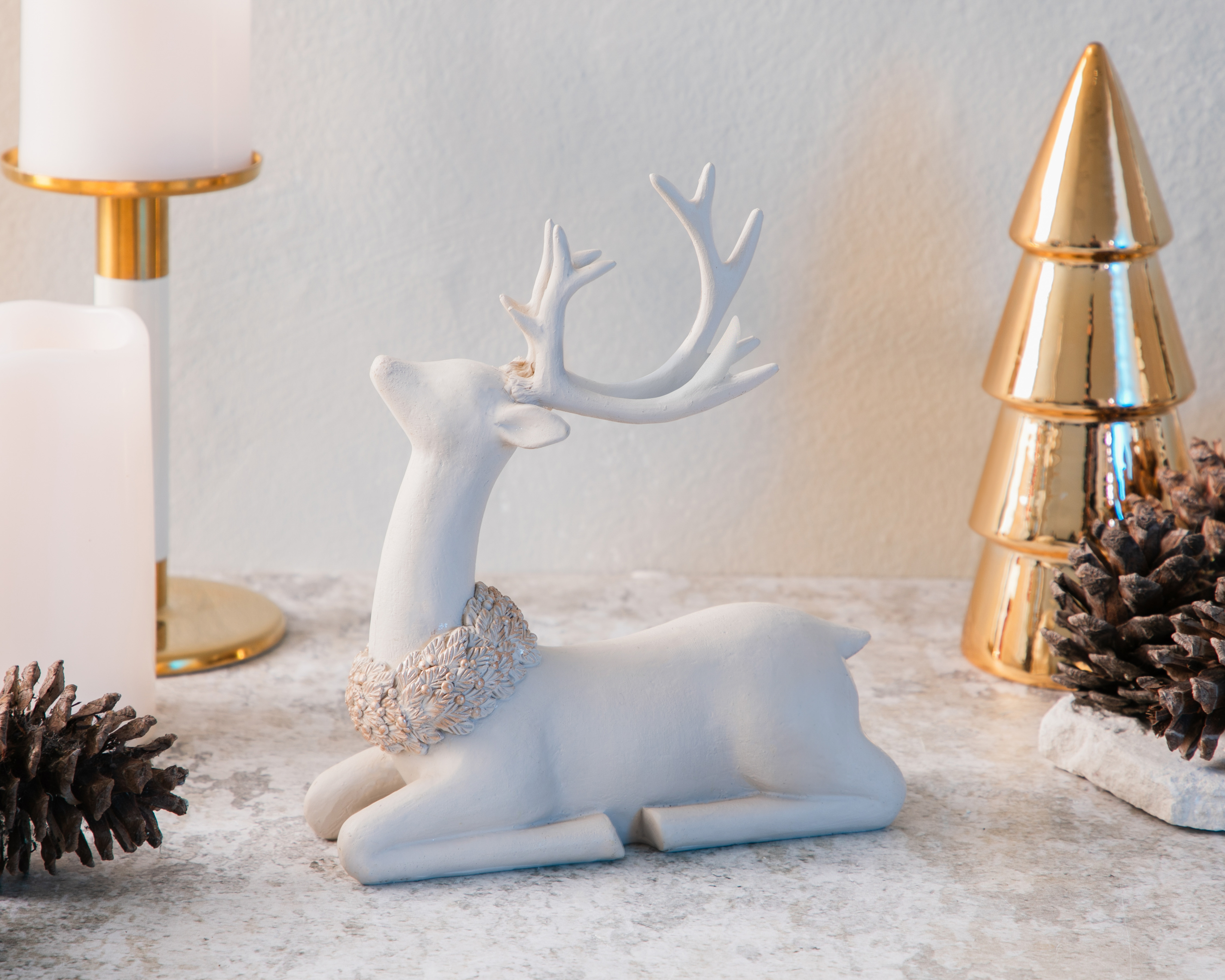 Foto 6 pulgar | Foto 5 | Figura Decorativa Reno de Navidad Deer de Resina