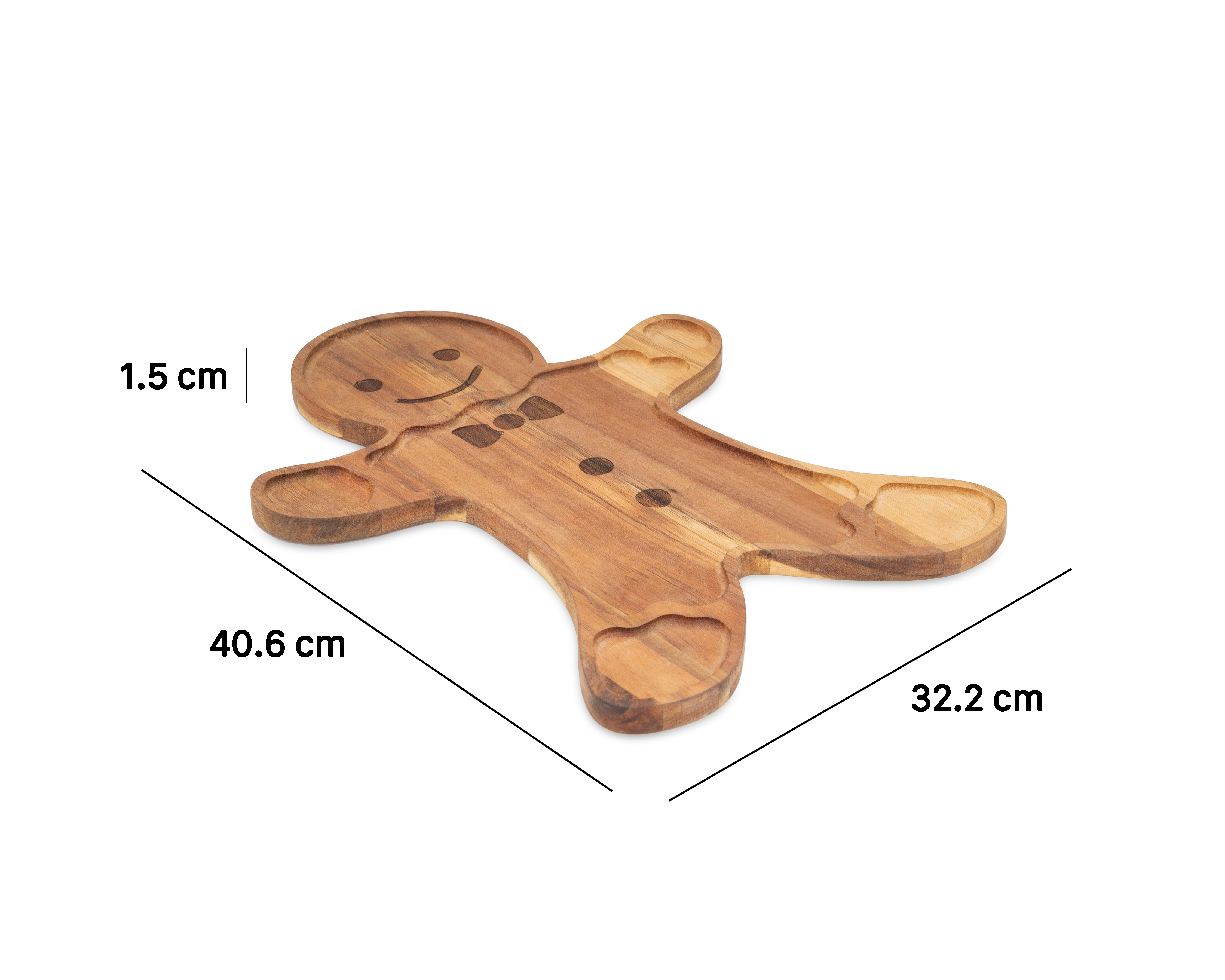 Foto 6 pulgar | Foto 5 | Charola Decorativa Sr Galleta de Madera