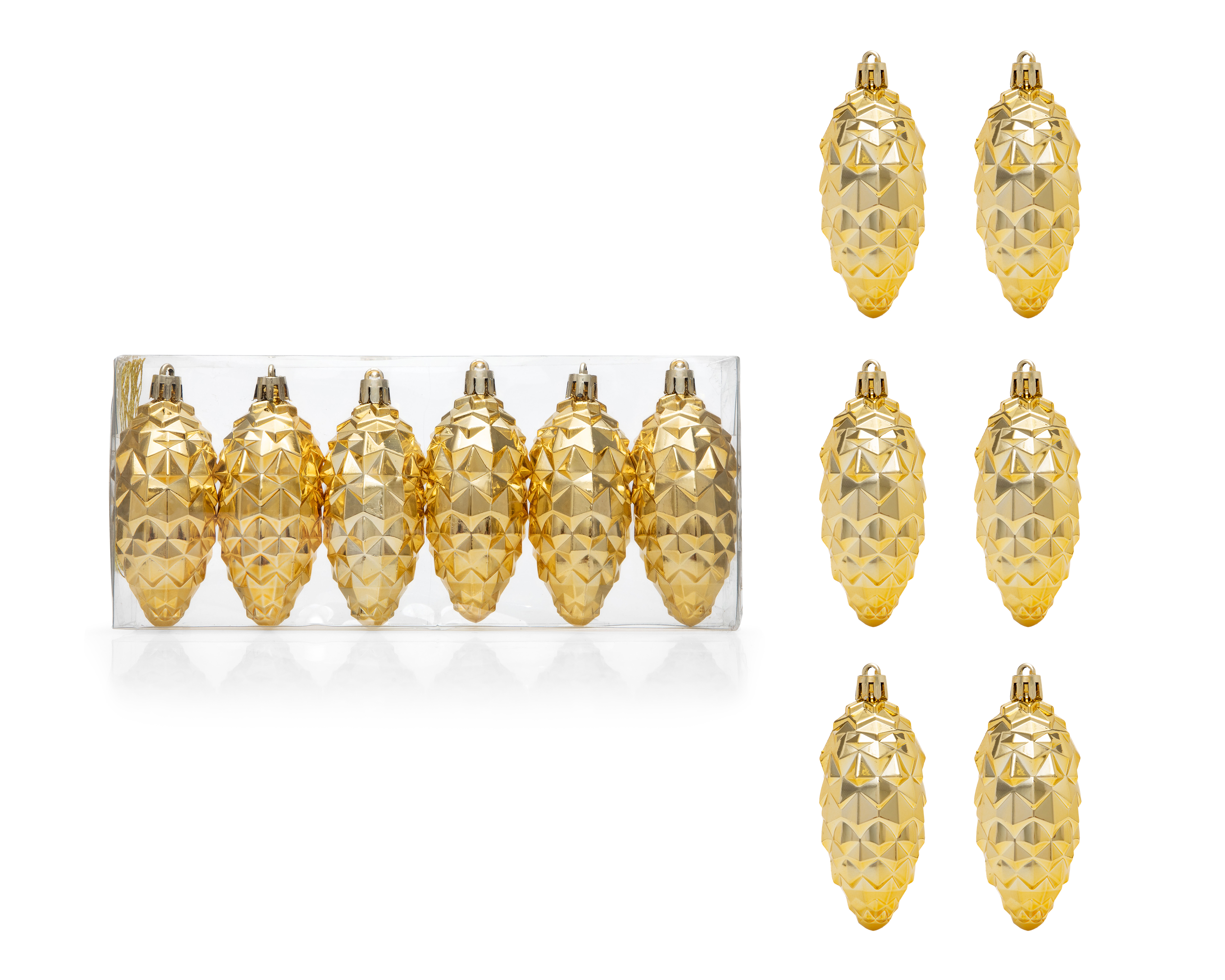 Accesorio para Árbol Oro Pines 6 Piezas