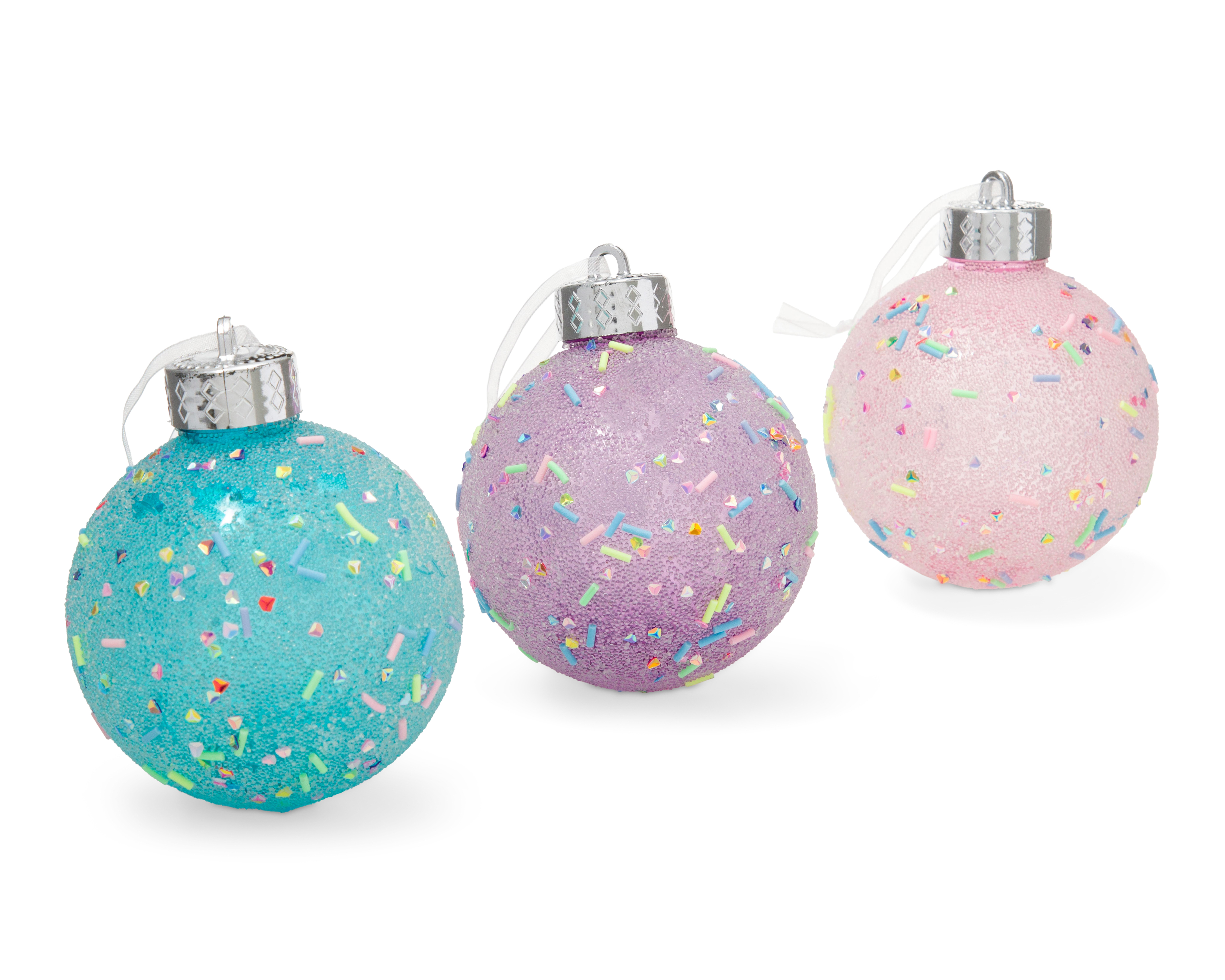 Foto 3 pulgar | Foto 2 | Esferas Navideñas Fantasy Glitter 3 Piezas