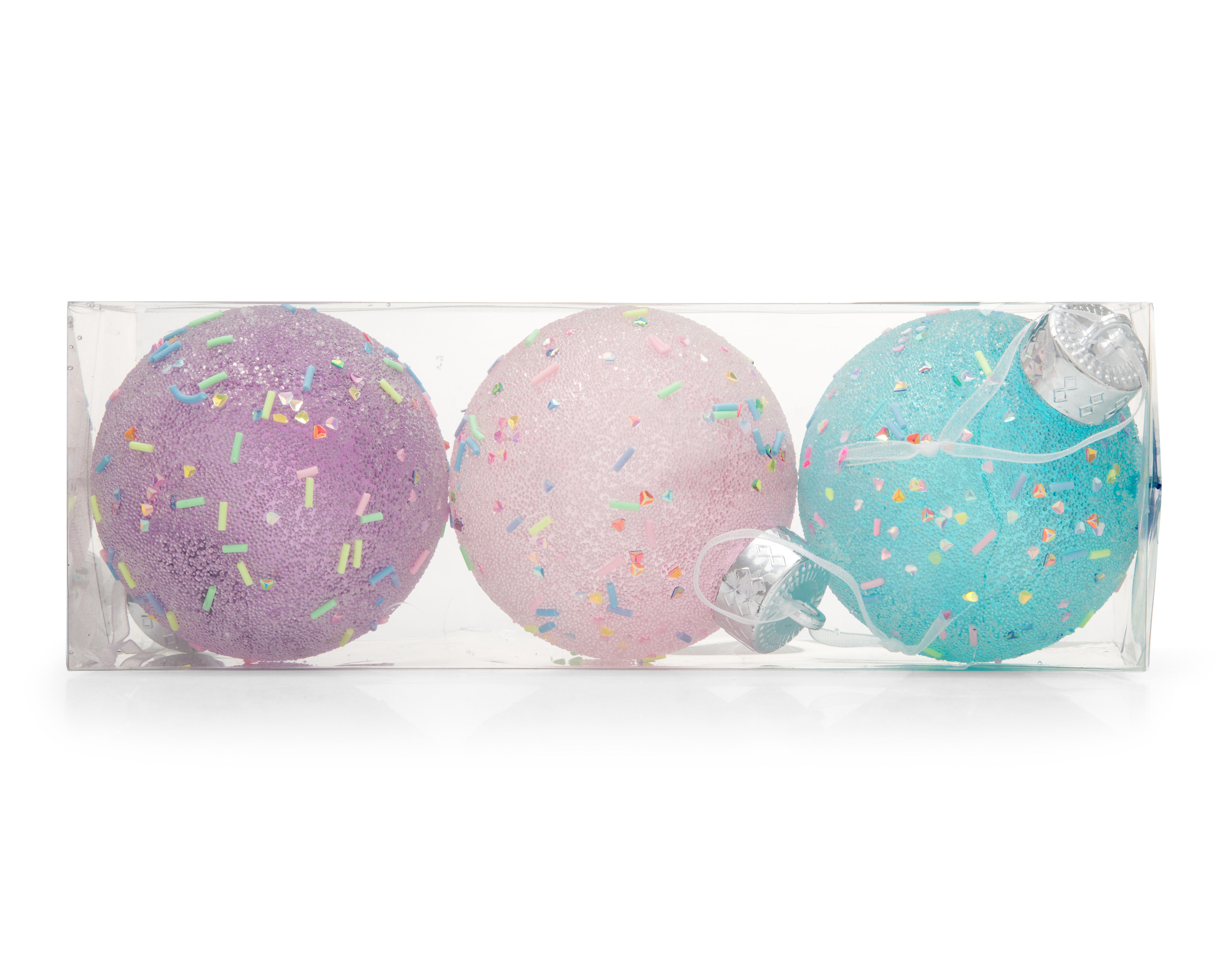 Foto 4 pulgar | Foto 3 | Esferas Navideñas Fantasy Glitter 3 Piezas