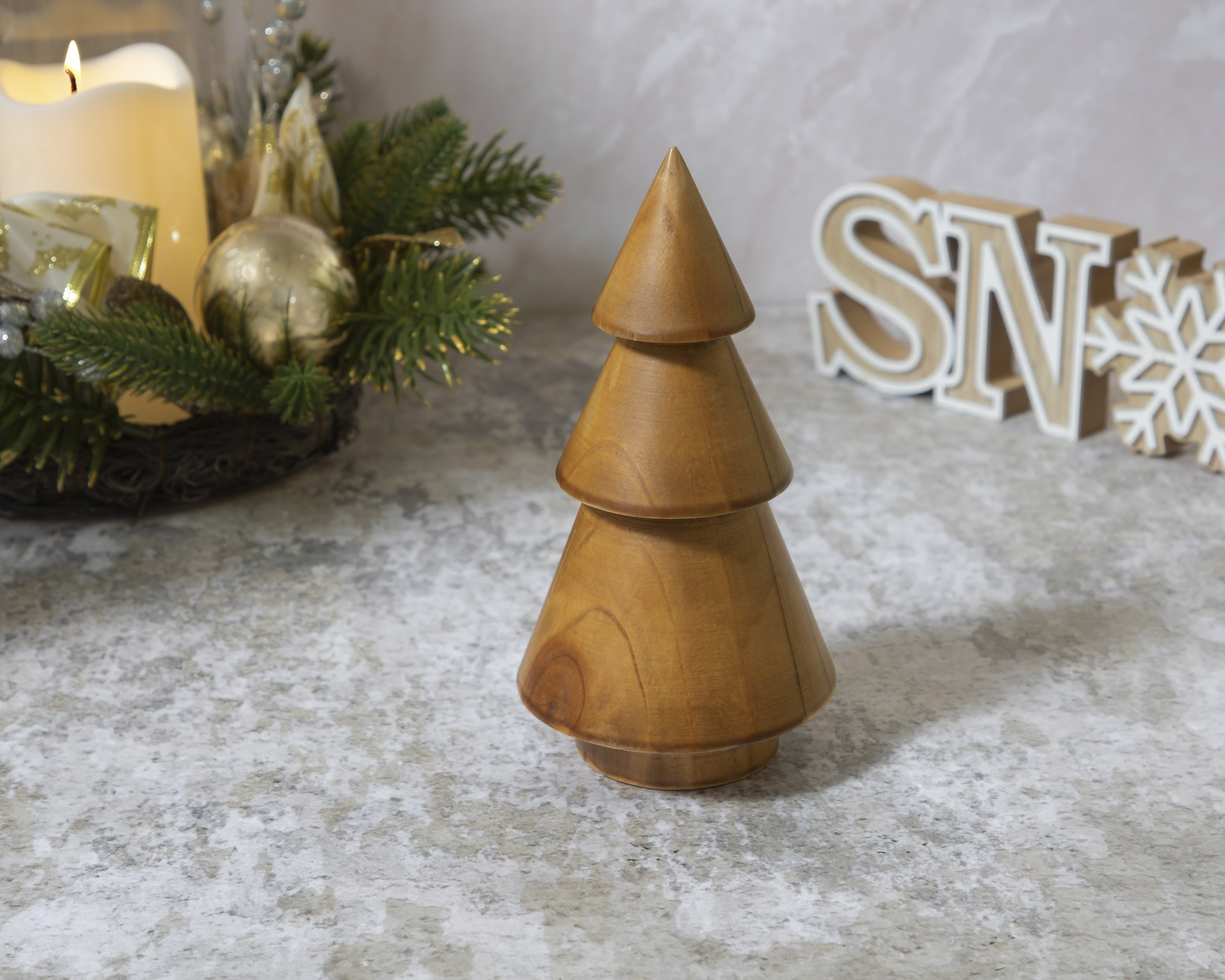 Foto 4 | Foto 4 | Figura Decorativa Pino de Navidad Rústico de Madera