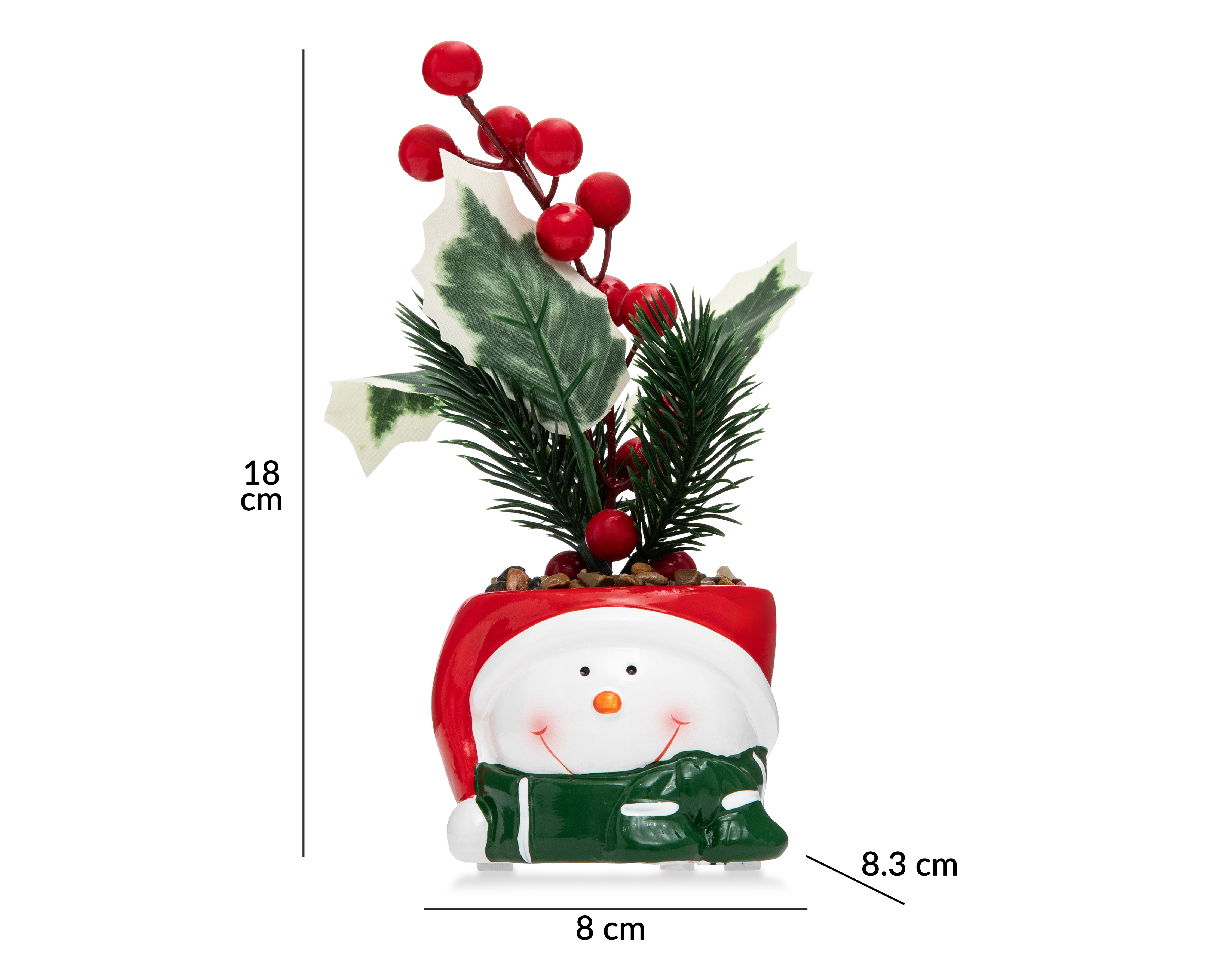 Foto 6 pulgar | Foto 5 | Planta Decorativa Starhaus Snowman Rusco 18 cm
