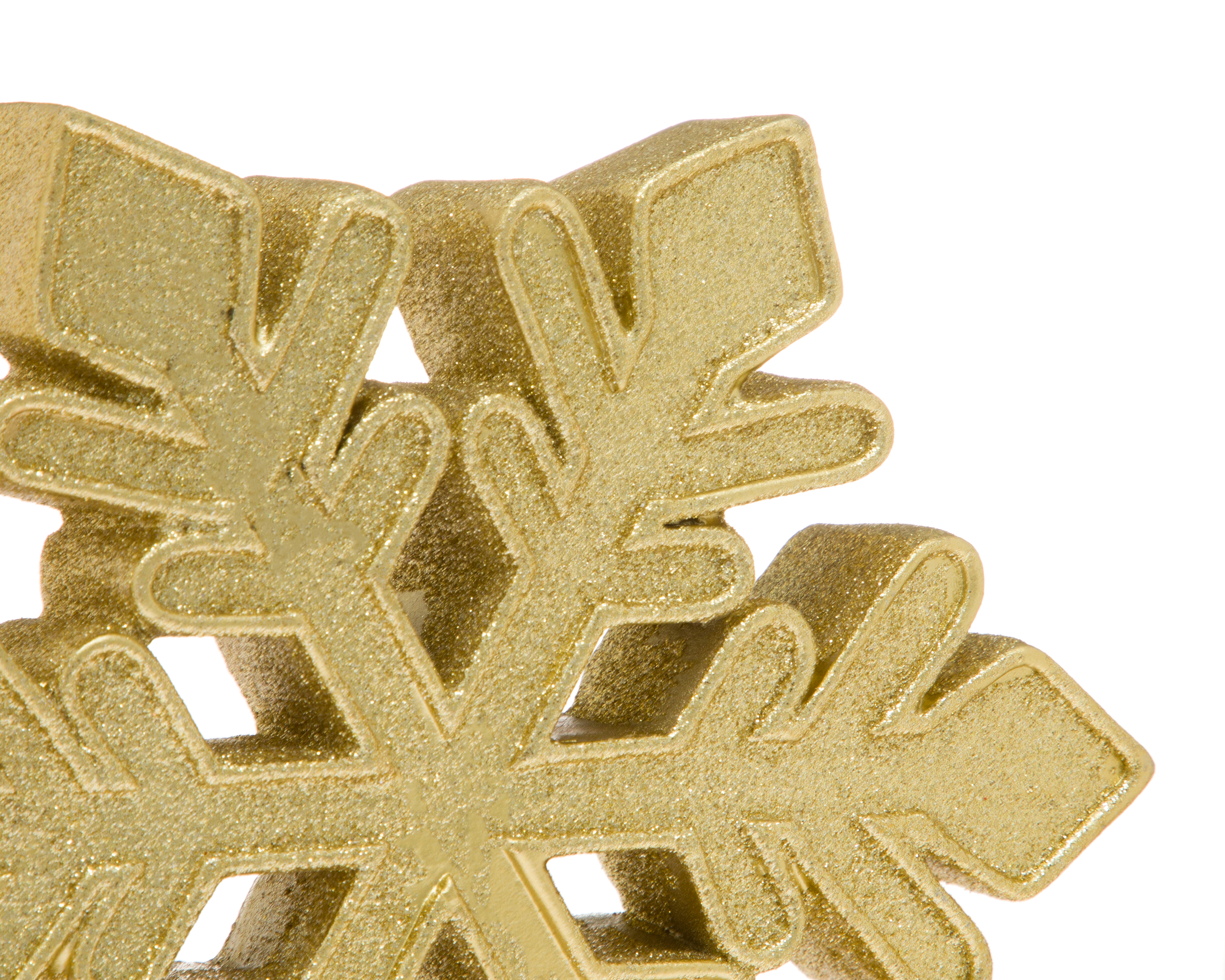 Foto 5 pulgar | Foto 4 | Figura Decorativa Copo de Nieve de Navidad Oro Flake de Resina
