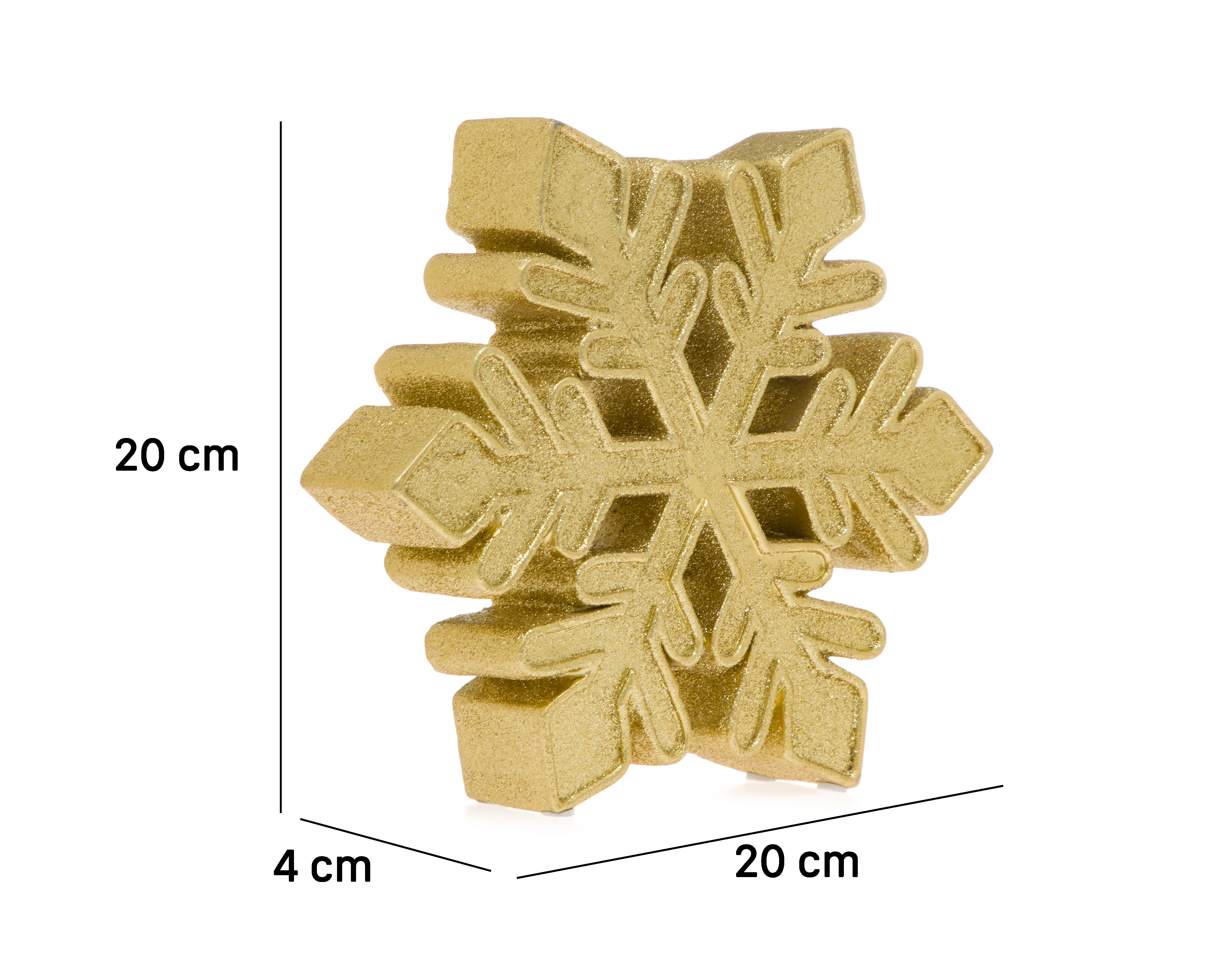 Foto 6 | Foto 6 | Figura Decorativa Copo de Nieve de Navidad Oro Flake de Resina