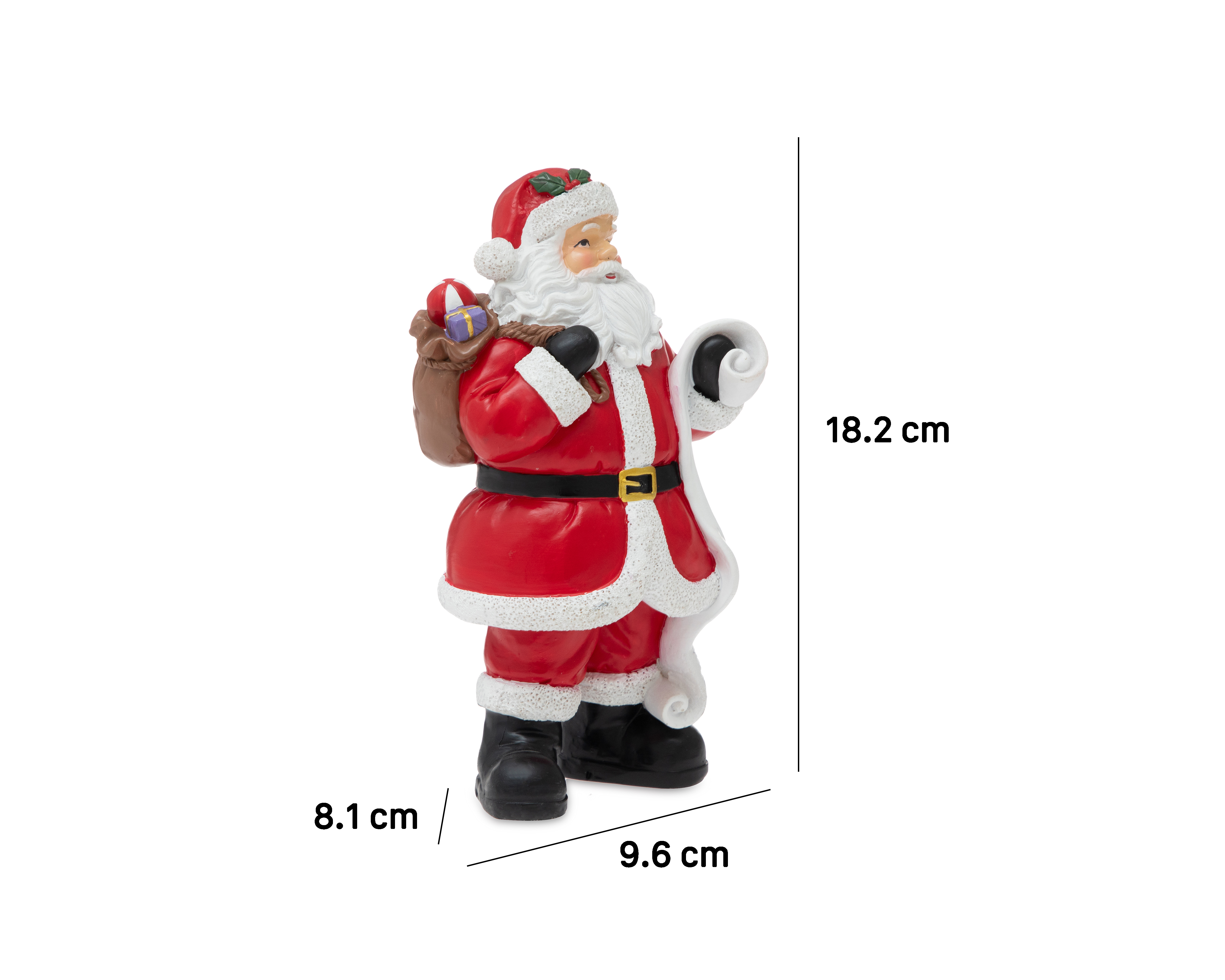 Foto 6 | Foto 6 | Figura Decorativa Santa Claus de Navidad Morralito de Resina