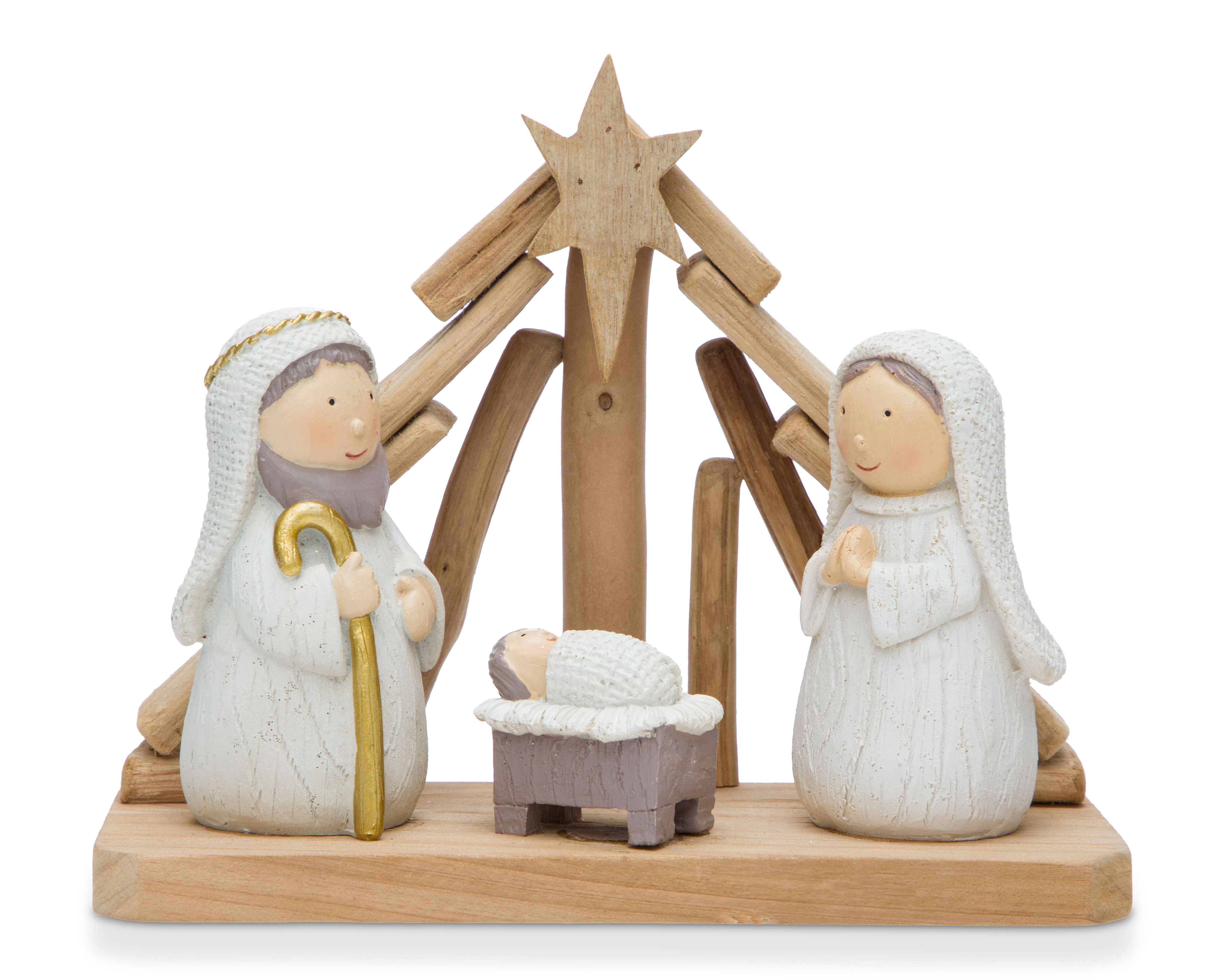 Foto 3 | Foto 3 | Figura Decorativa de Navidad Nacimiento Niño Dios de Poliresina