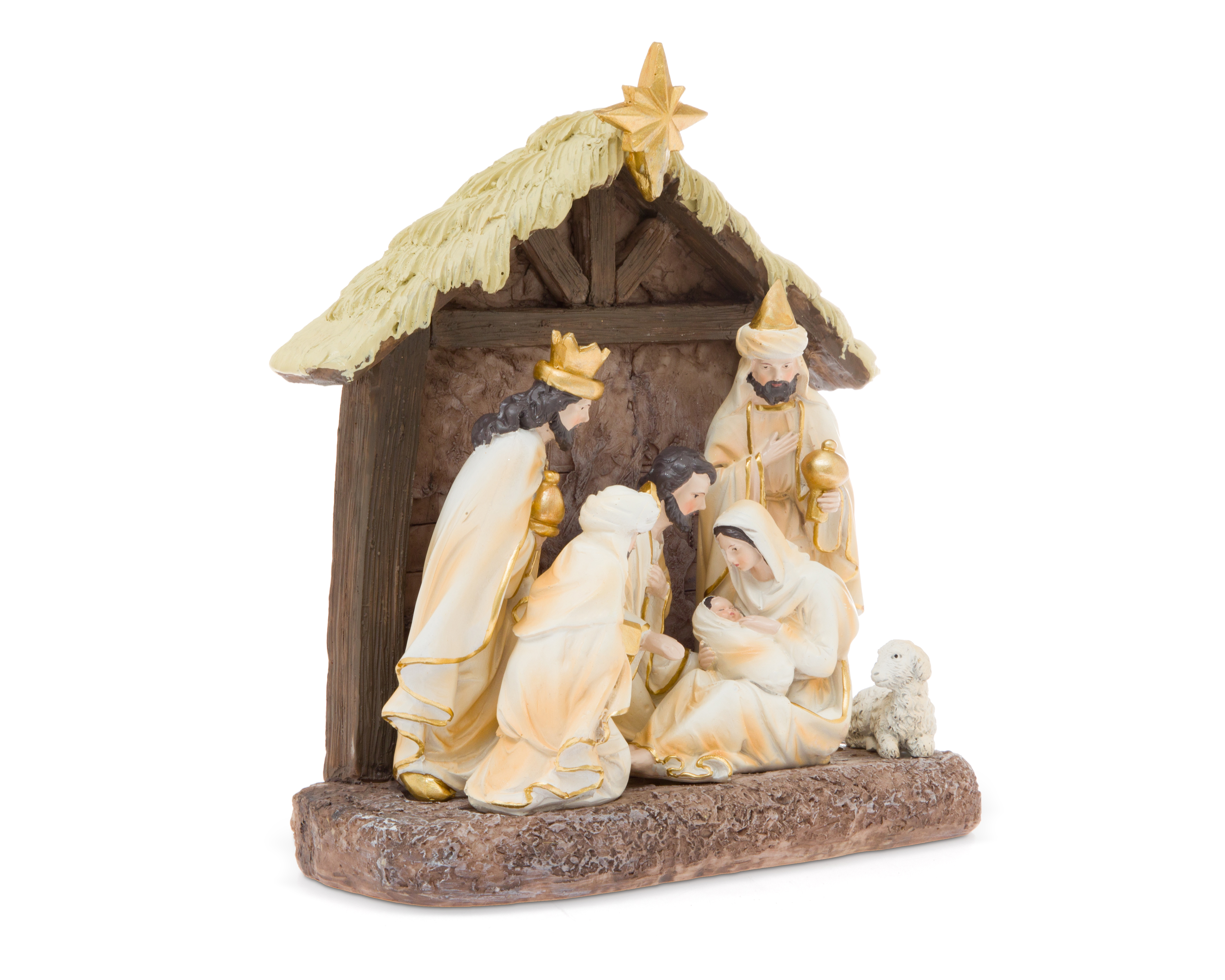 Escultura Decorativa de Navidad Nacimiento de Poliresina