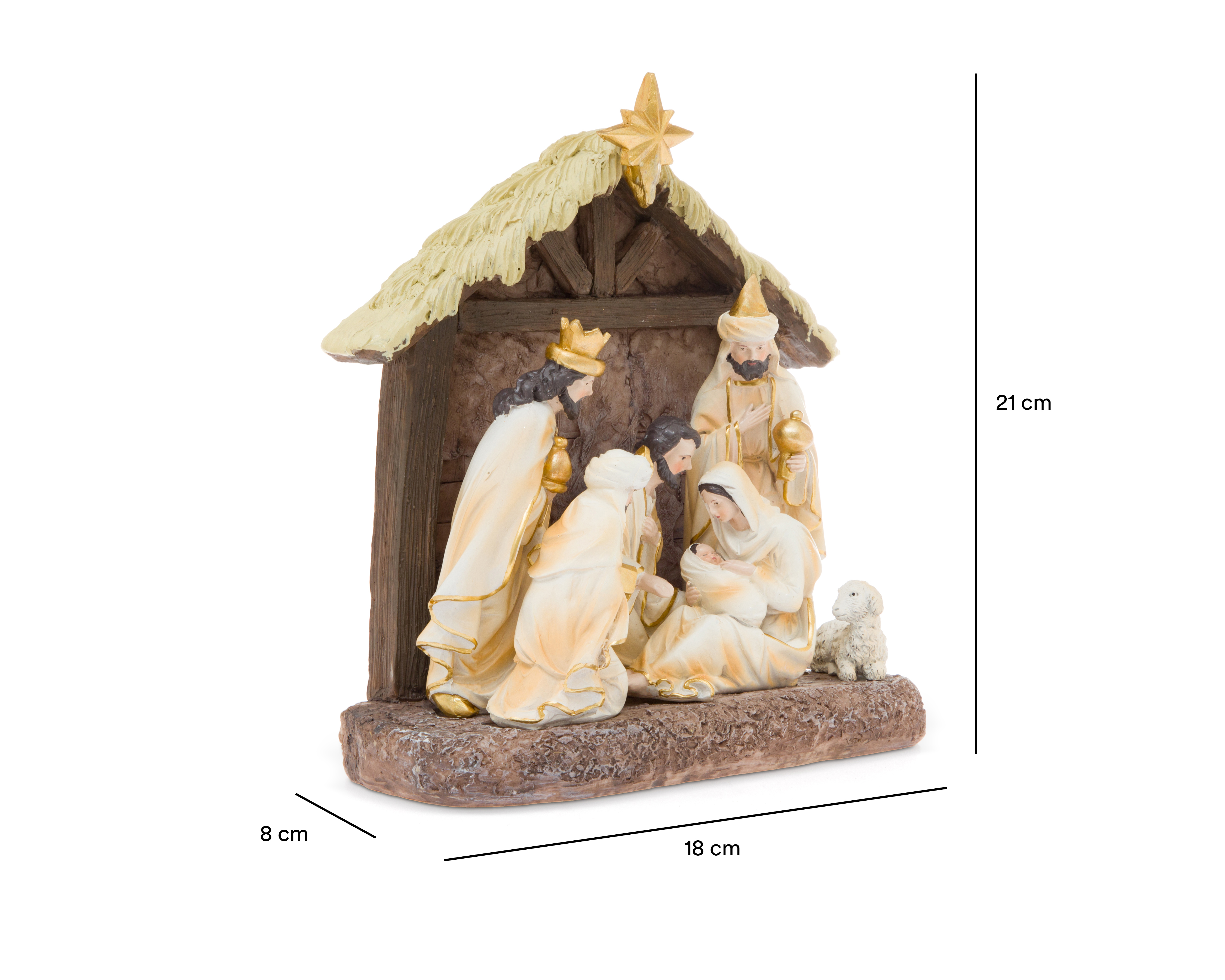 Foto 6 | Foto 6 | Escultura Decorativa de Navidad Nacimiento de Poliresina