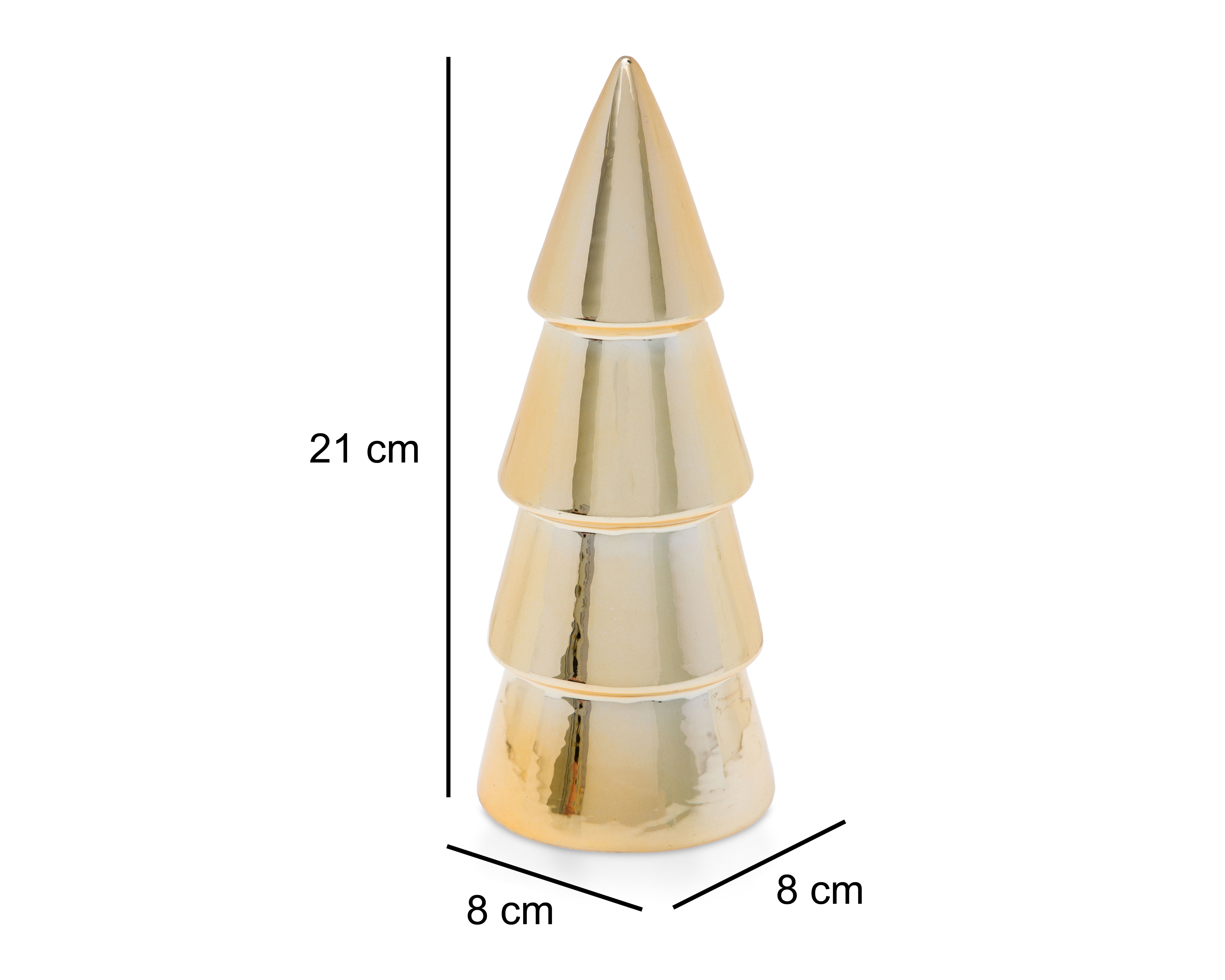Foto 6 pulgar | Foto 5 | Figura Decorativa Pino de Navidad Golden Pine de Cerámica