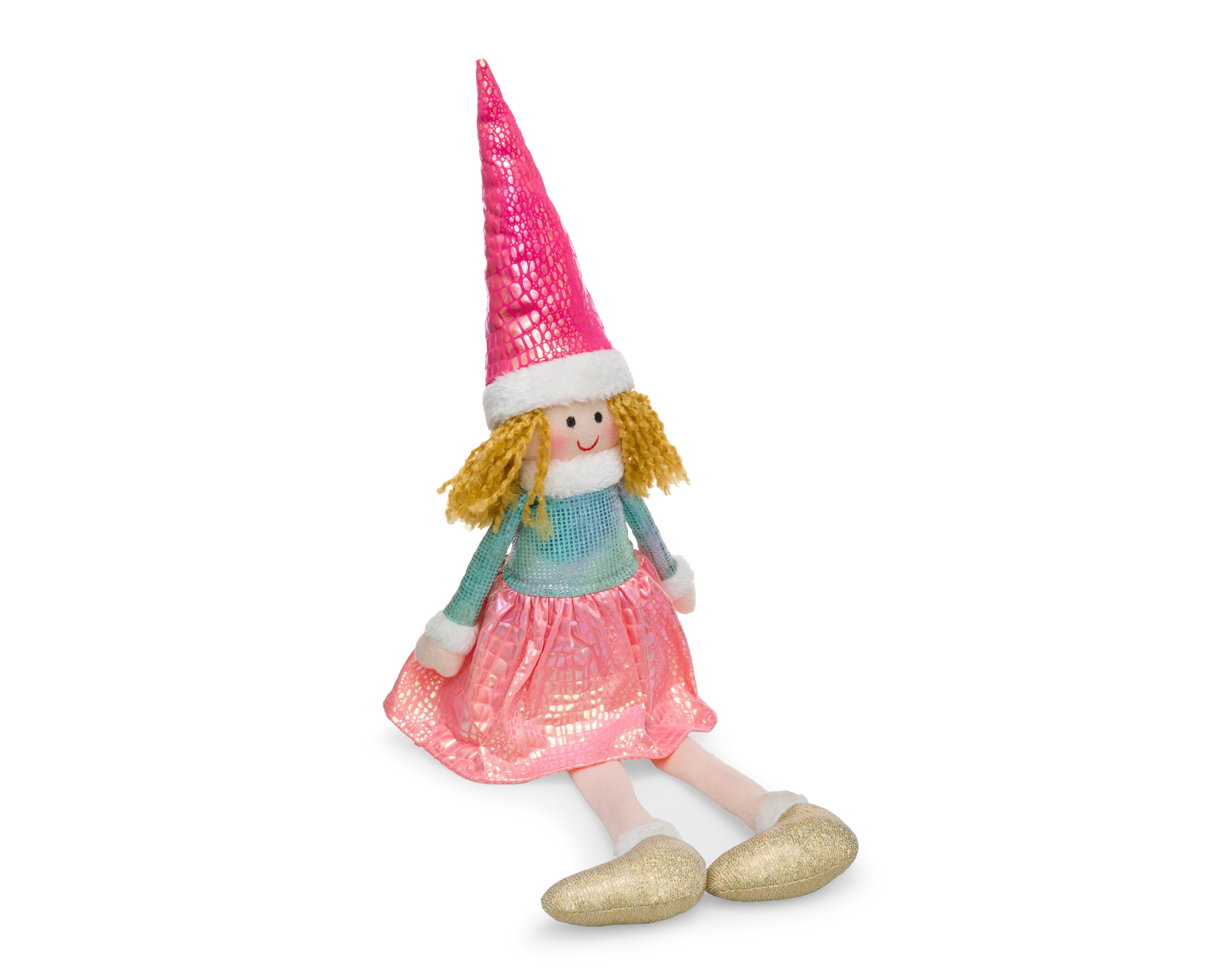 Figura Decorativa Elfa de Navidad Elfy de Poliéster