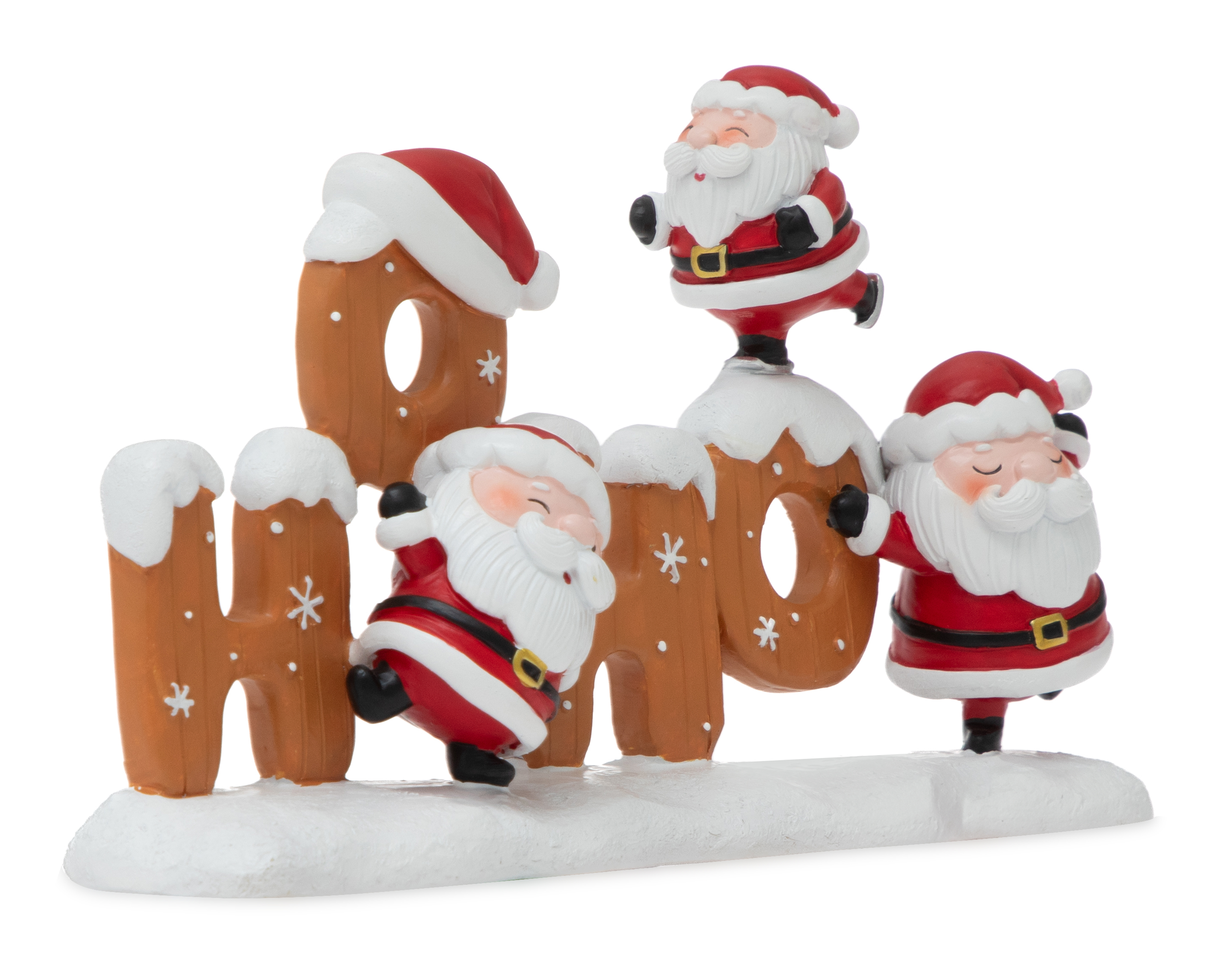 Letrero Decorativo de Navidad HO-HO de Cerámica