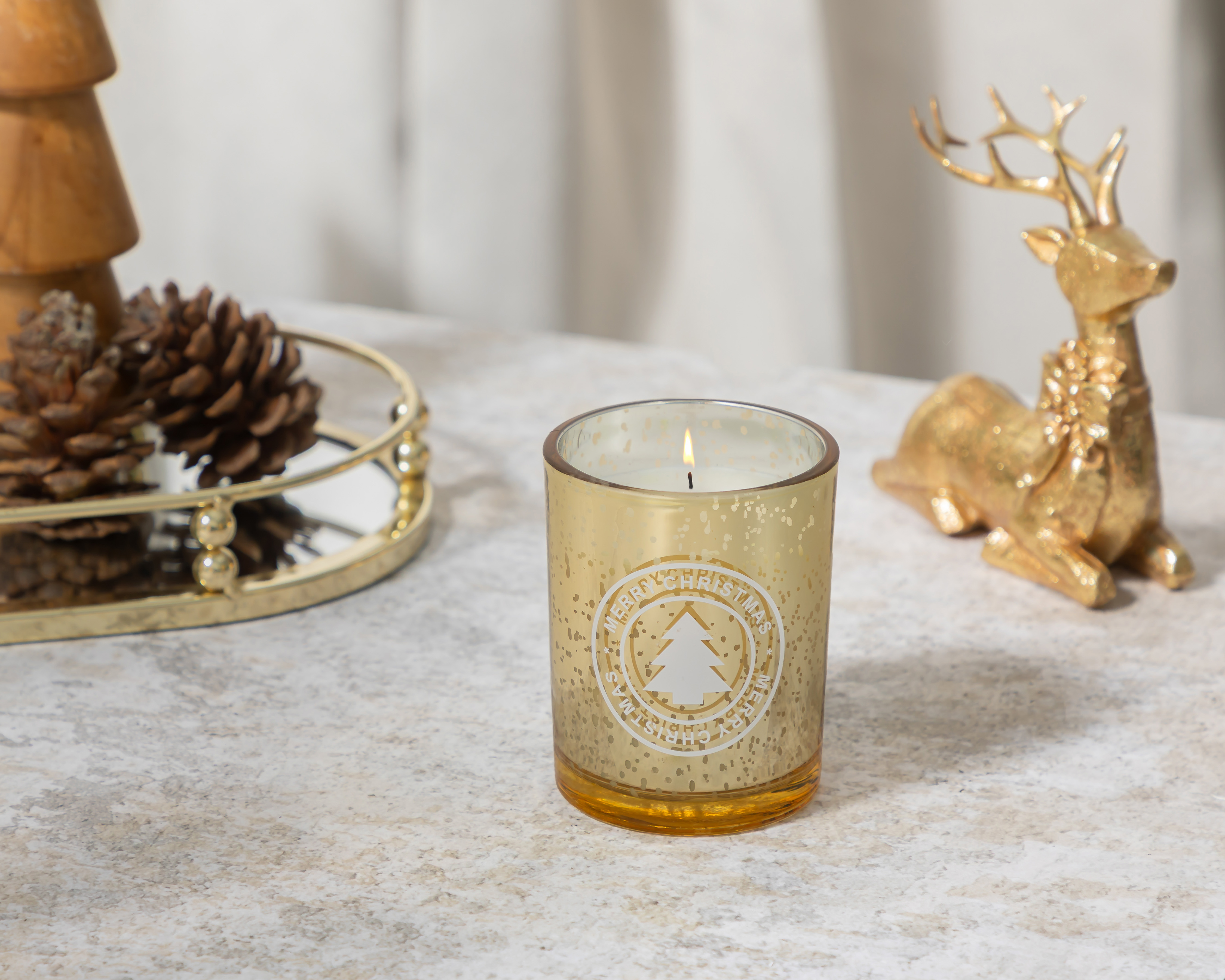 Foto 4 | Foto 4 | Vela Decorativa Dorada