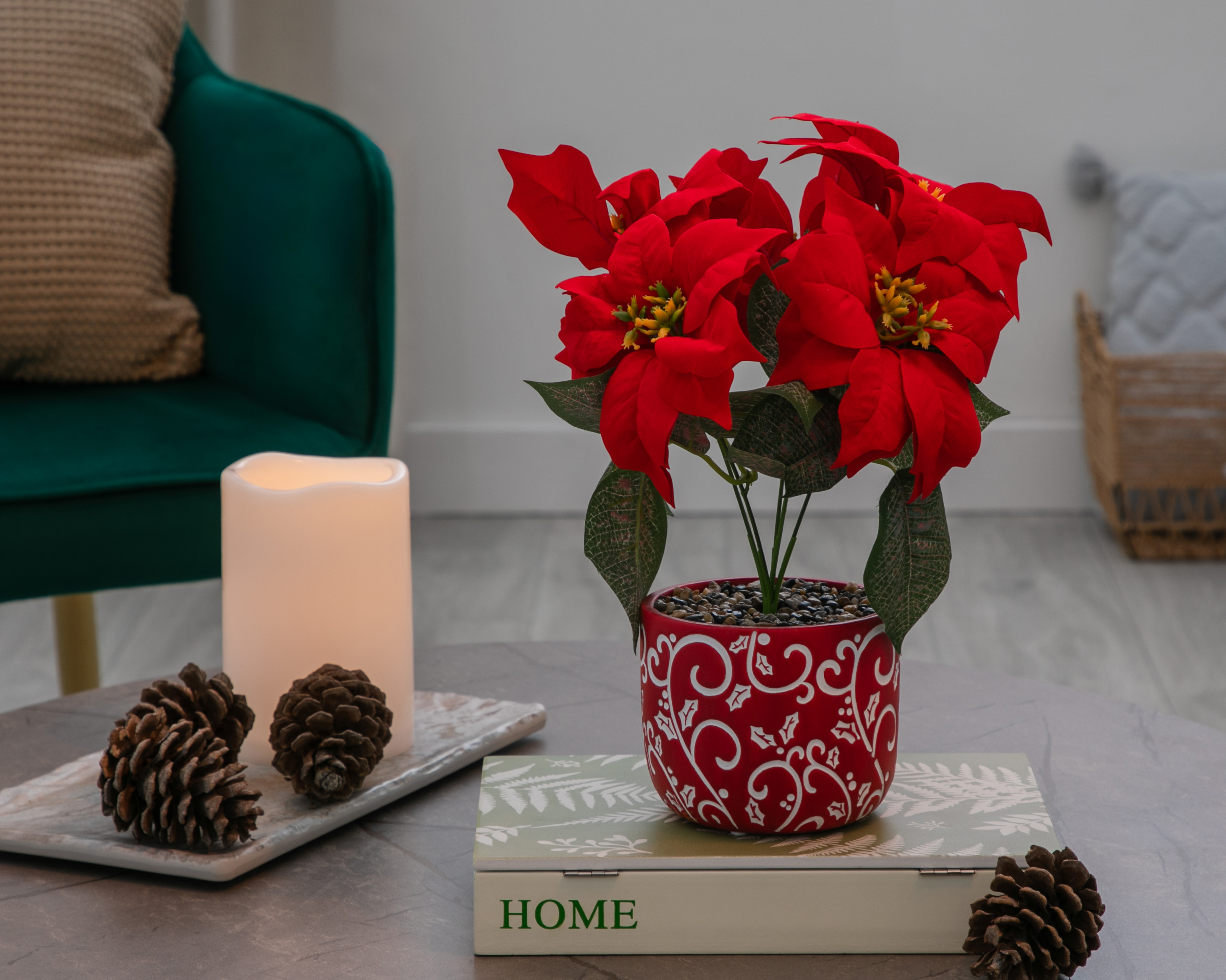 Foto 5 | Foto 5 | Nochebuena Artificial con Maceta Starhaus 30 cm