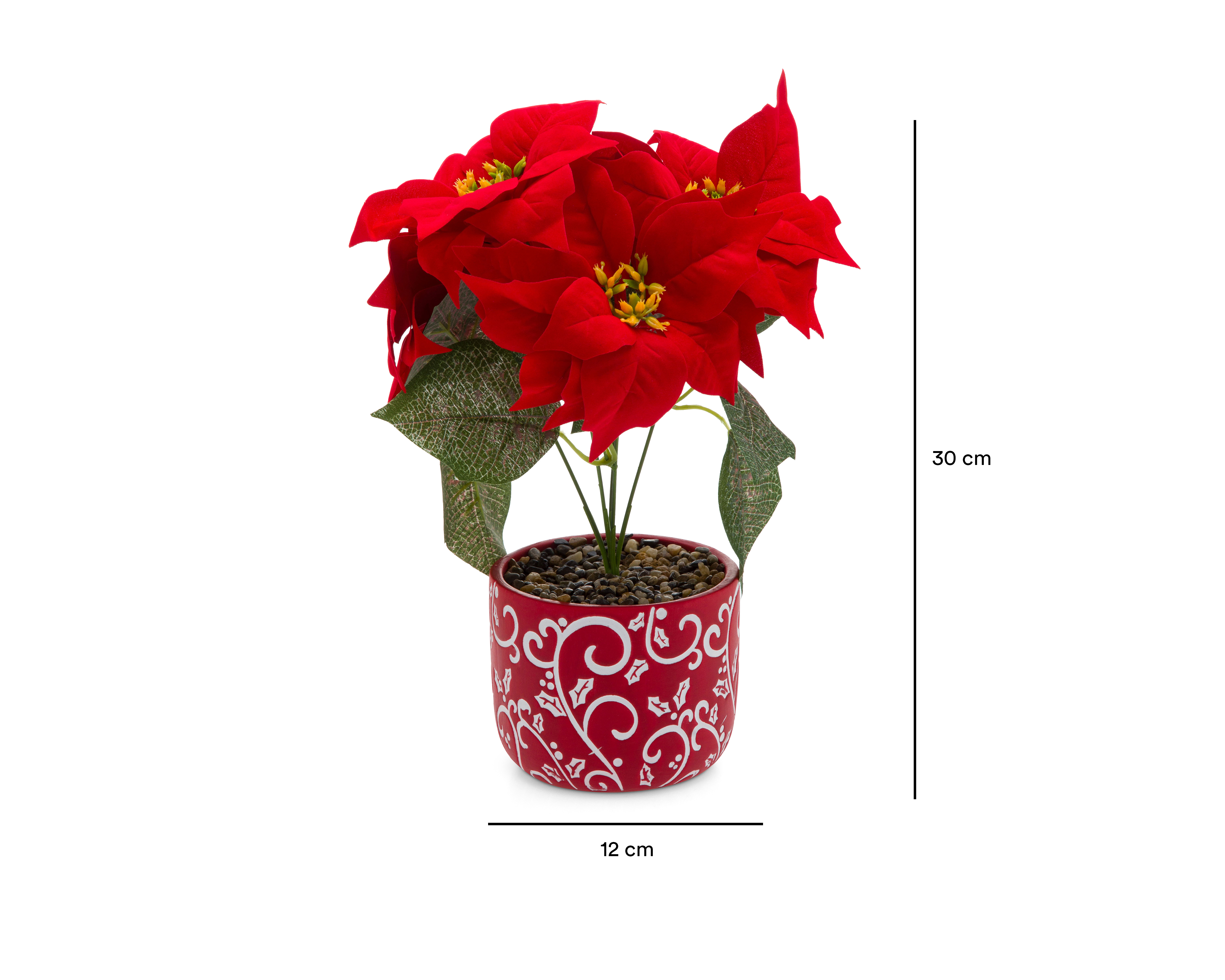 Foto 7 pulgar | Foto 6 | Nochebuena Artificial con Maceta Starhaus 30 cm