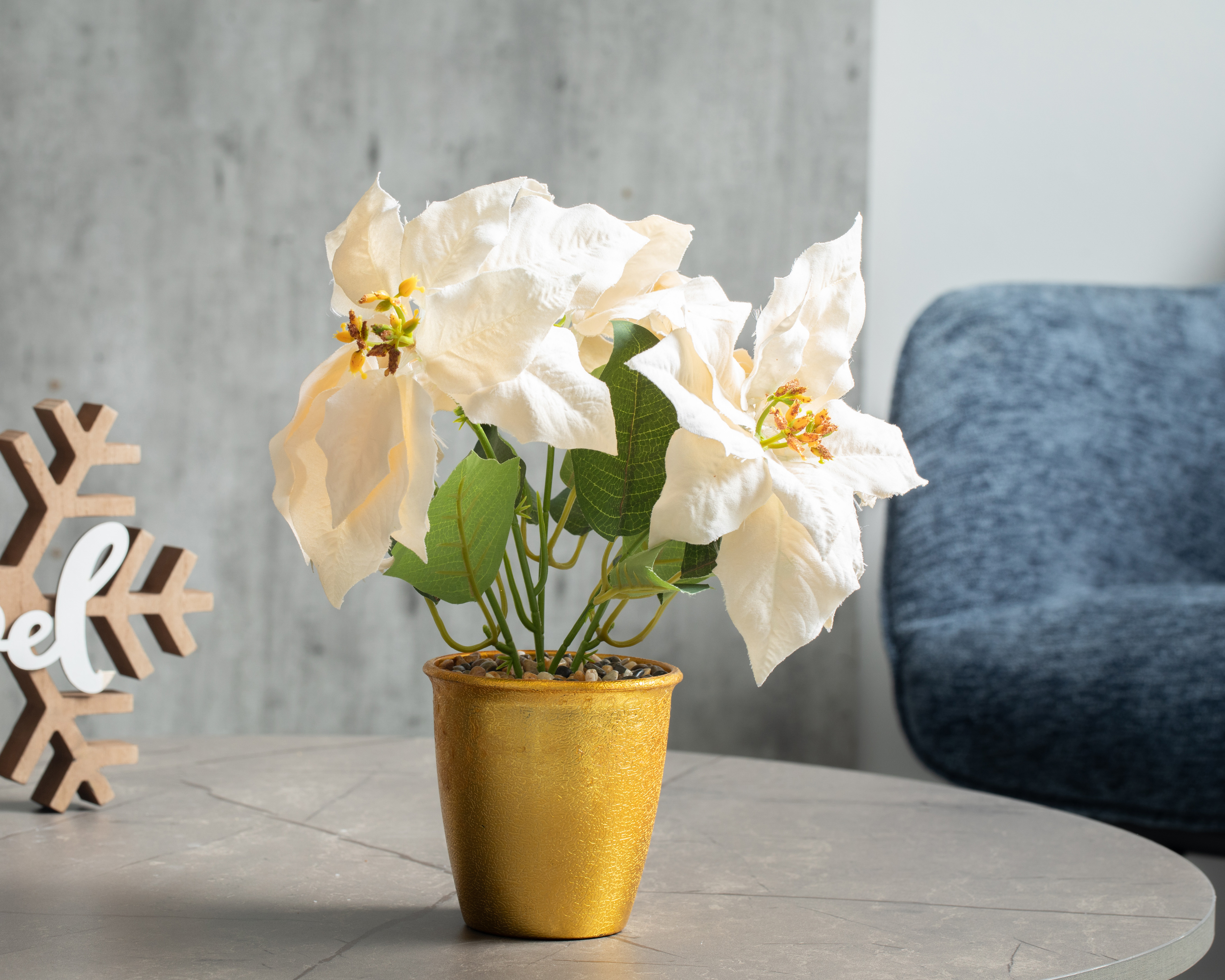 Foto 5 pulgar | Foto 4 | Nochebuena Artificial con Maceta Starhaus 33 cm