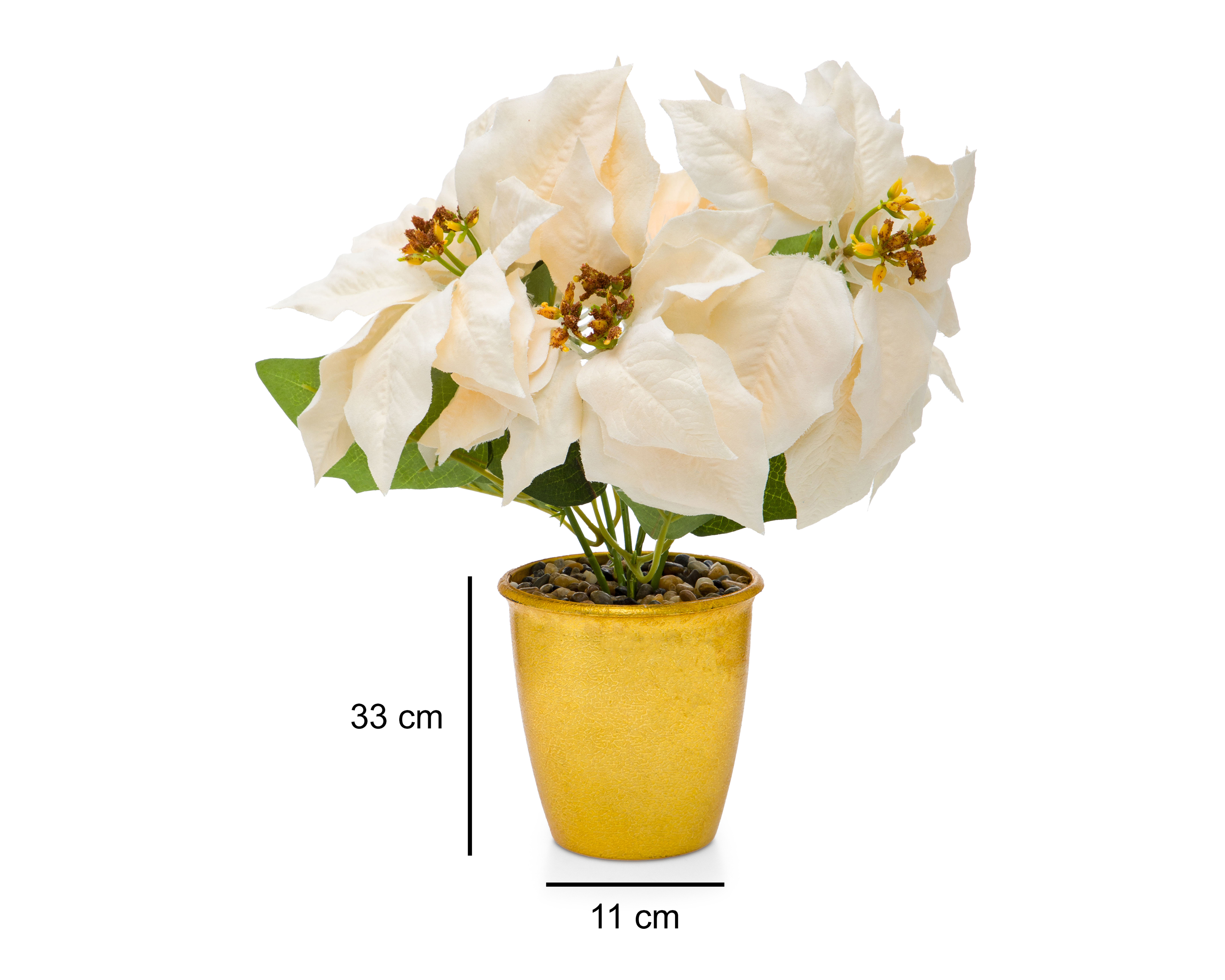 Foto 6 pulgar | Foto 5 | Nochebuena Artificial con Maceta Starhaus 33 cm