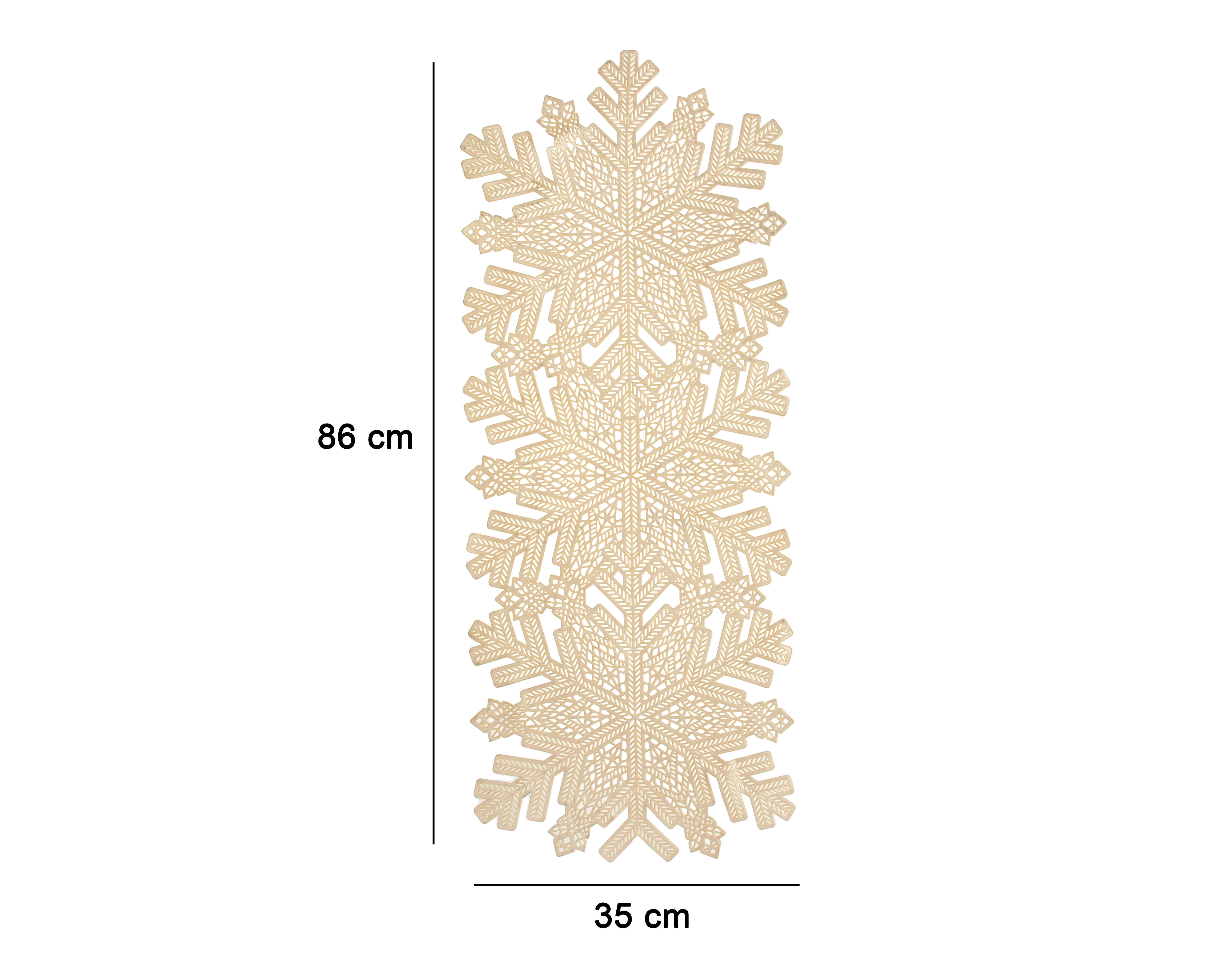 Foto 5 | Foto 5 | Camino de Mesa Dorado Snowflake 35 x 86 cm