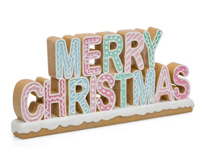 Foto 1 | Foto 1 | Letrero Decorativo de Navidad Merry Ginger de Resina