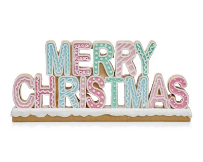 Foto 2 | Foto 2 | Letrero Decorativo de Navidad Merry Ginger de Resina