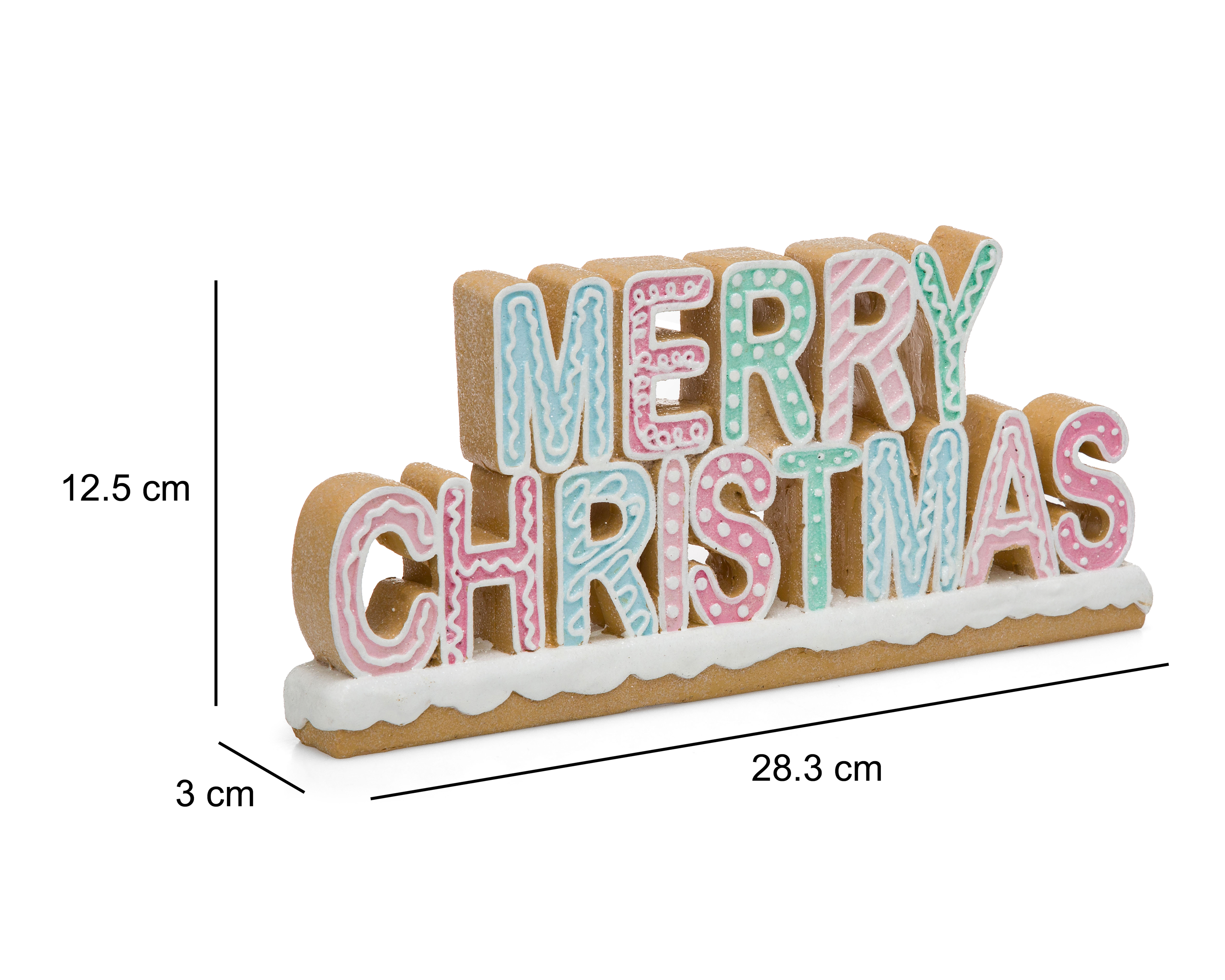 Foto 5 | Foto 5 | Letrero Decorativo de Navidad Merry Ginger de Resina