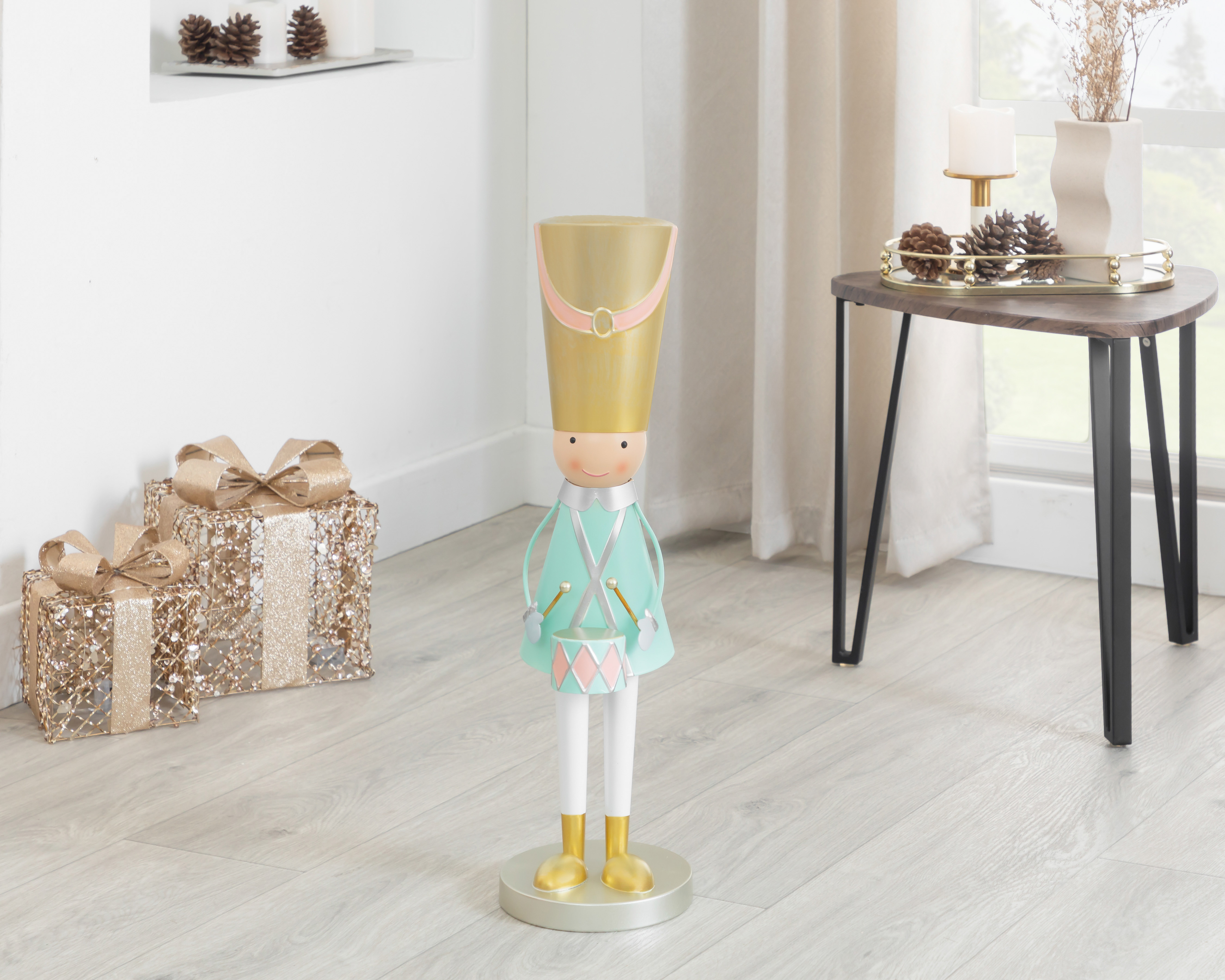 Foto 5 | Foto 6 | Figura Decorativa Soldado Navideña Pink Soldier de Cerámica