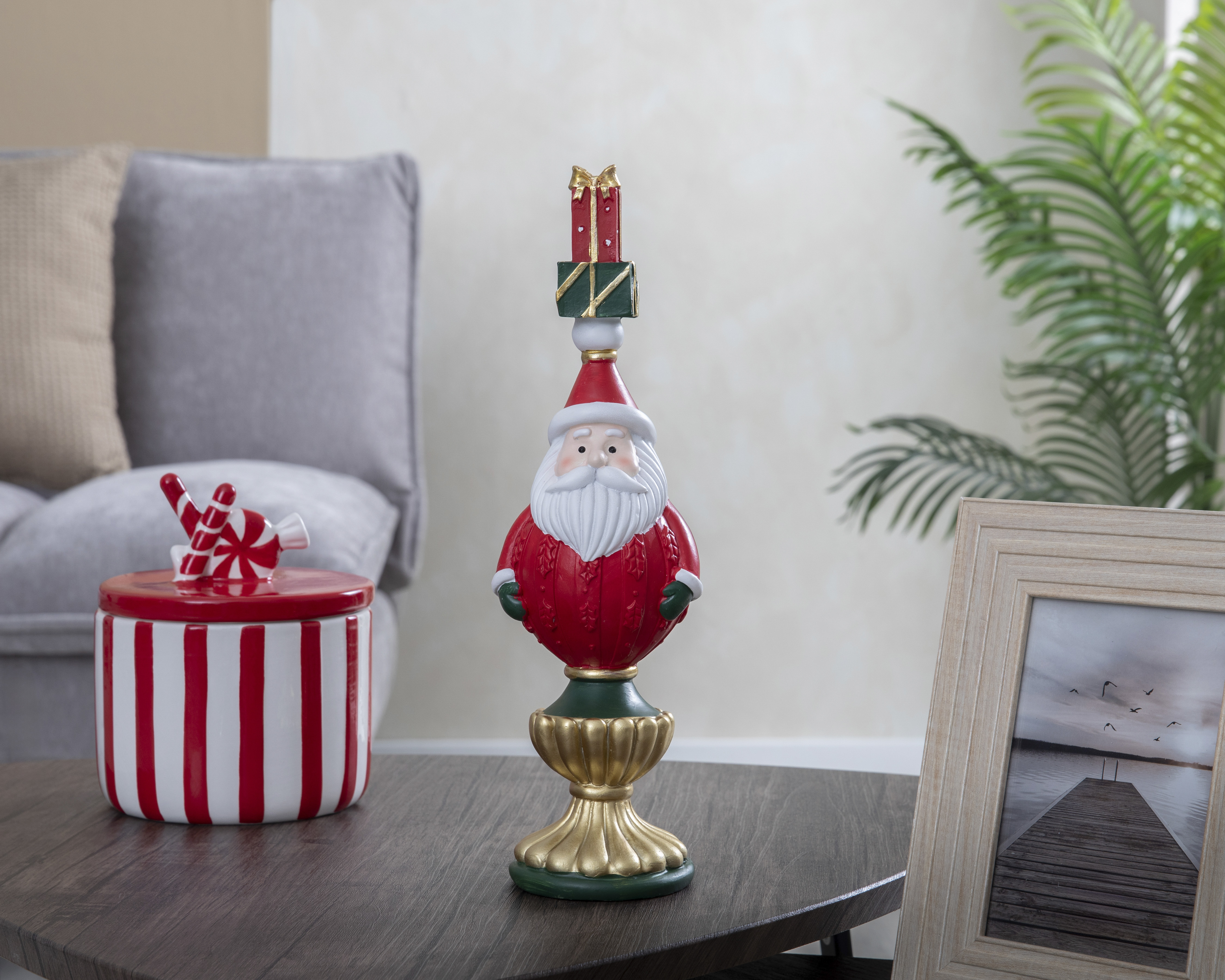 Foto 5 | Foto 5 | Figura Decorativa de Navidad Santa Regalo de Resina